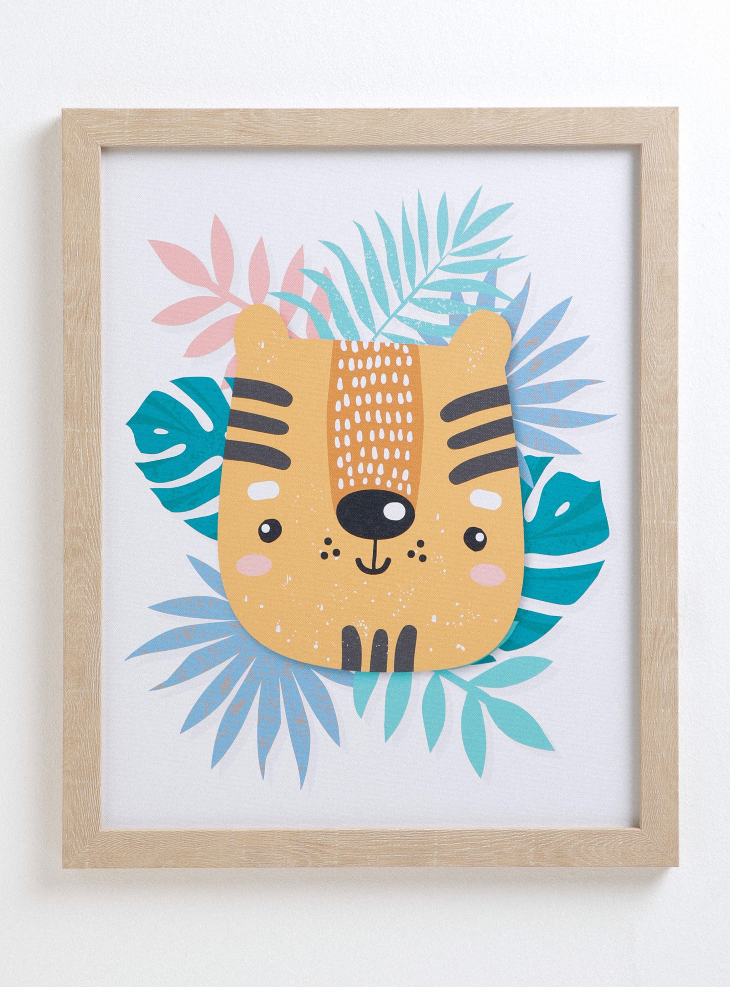Cuadro Infantil Tigre 40x50 cm-0