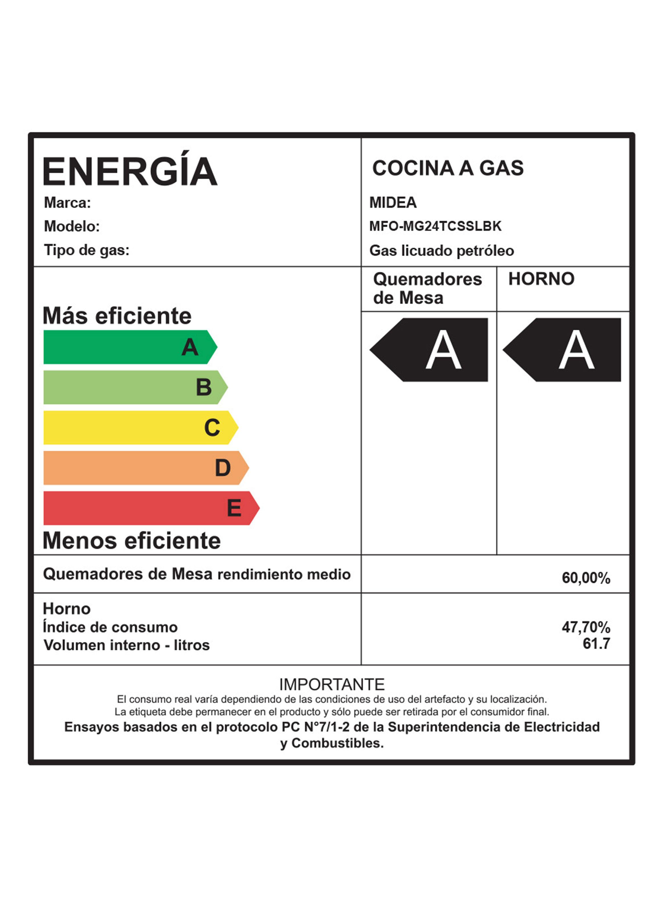 Cocina a Gas 4 Quemadores MFO-MG24TCSSLBK Negro-5