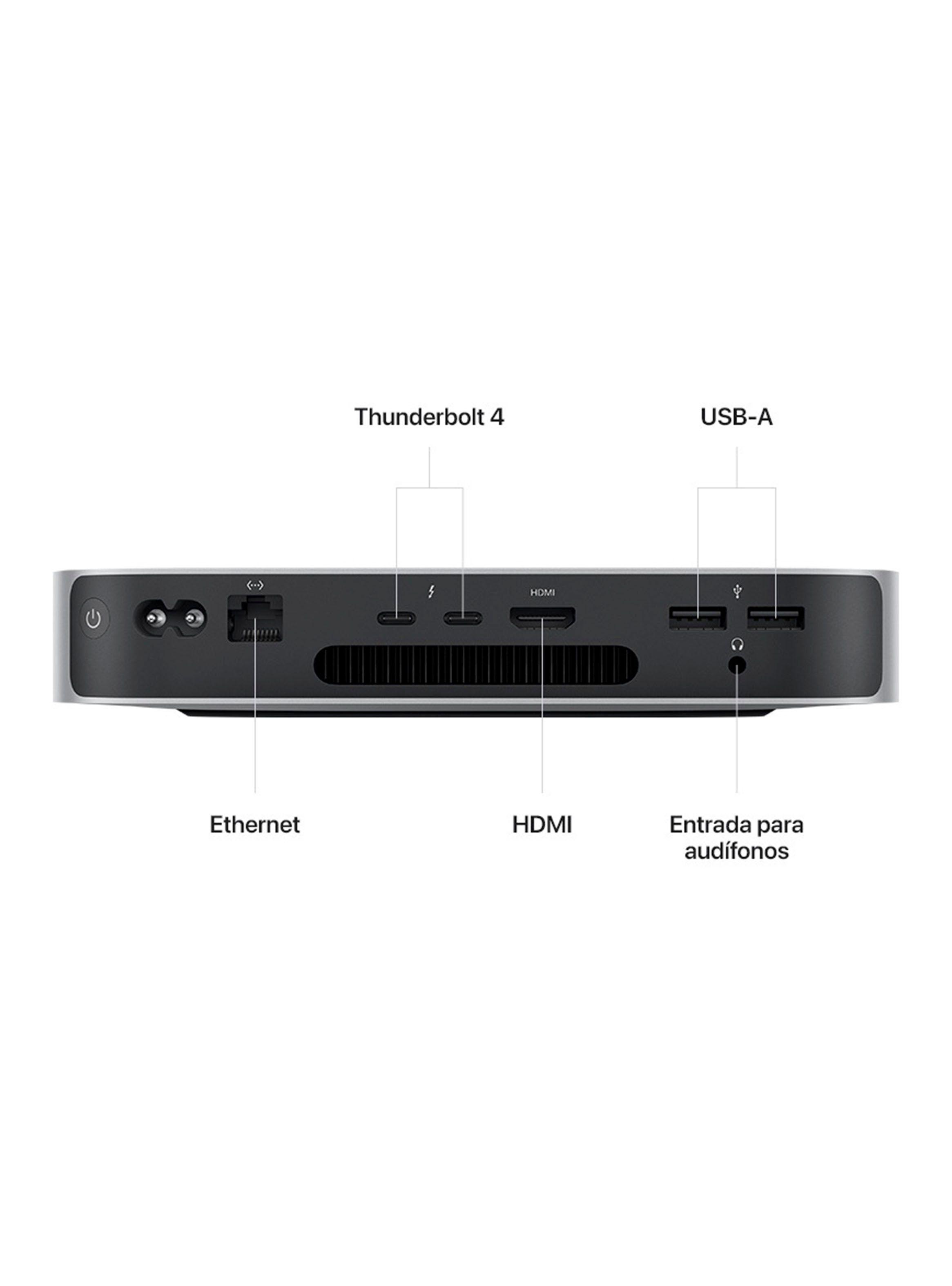 Mac Mini Chip M2 8 Núcleos CPU y 10 Núcleos GPU 8GB RAM 256GB SSD Color Plata-1
