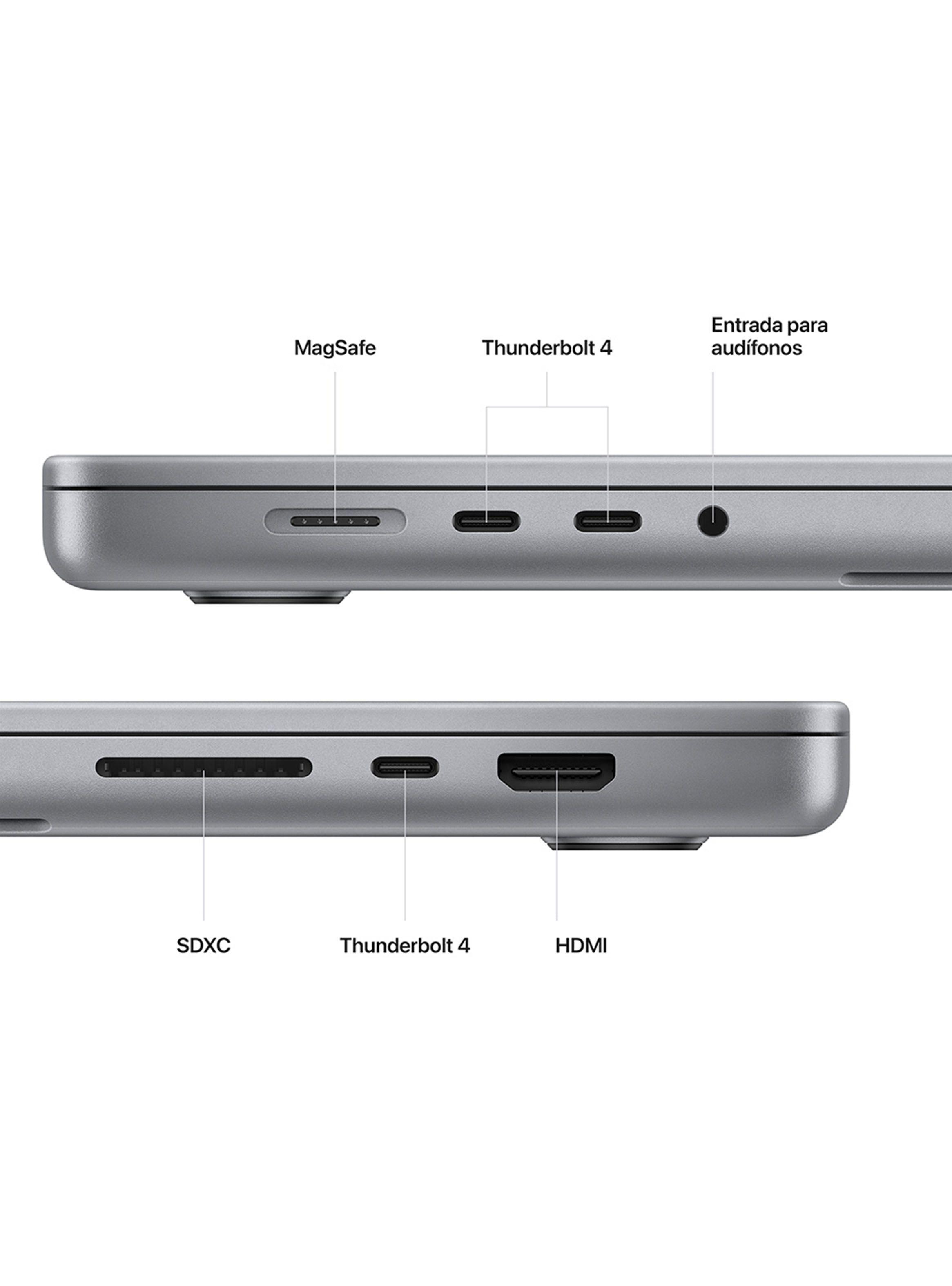 MacBook Pro 16" Chip M2 Pro 12 Núcleos CPU y 19 Núcleos GPU 16GB RAM 512GB SSD Gris Espacial-2