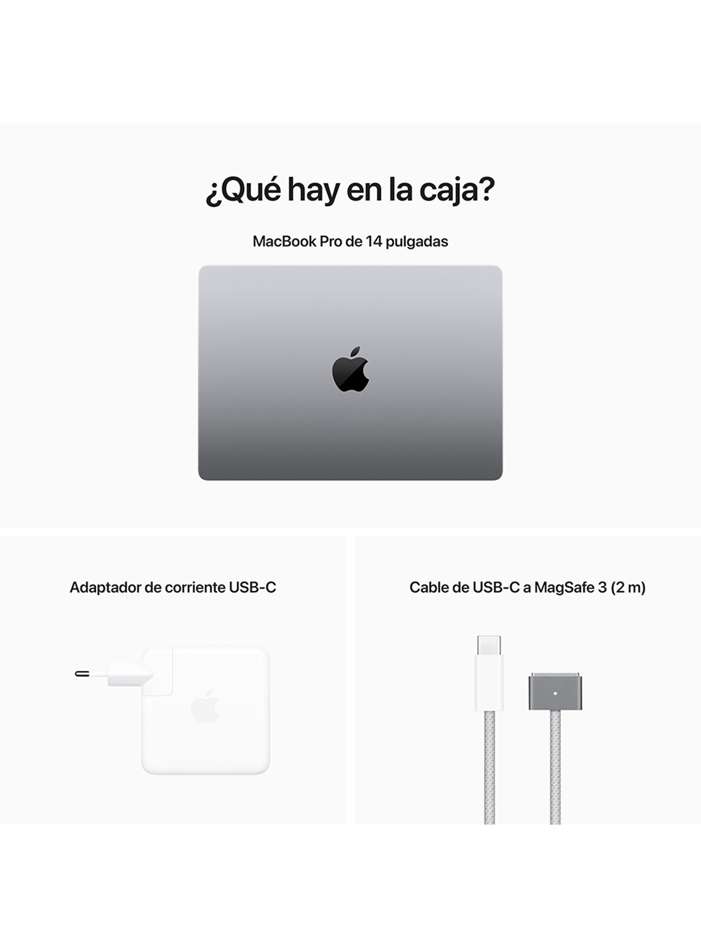 MacBook Pro 14" Chip M2 Pro 10 Núcleos CPU y 16 Núcleos GPU 16GB RAM 512GB SSD Gris Espacial-4