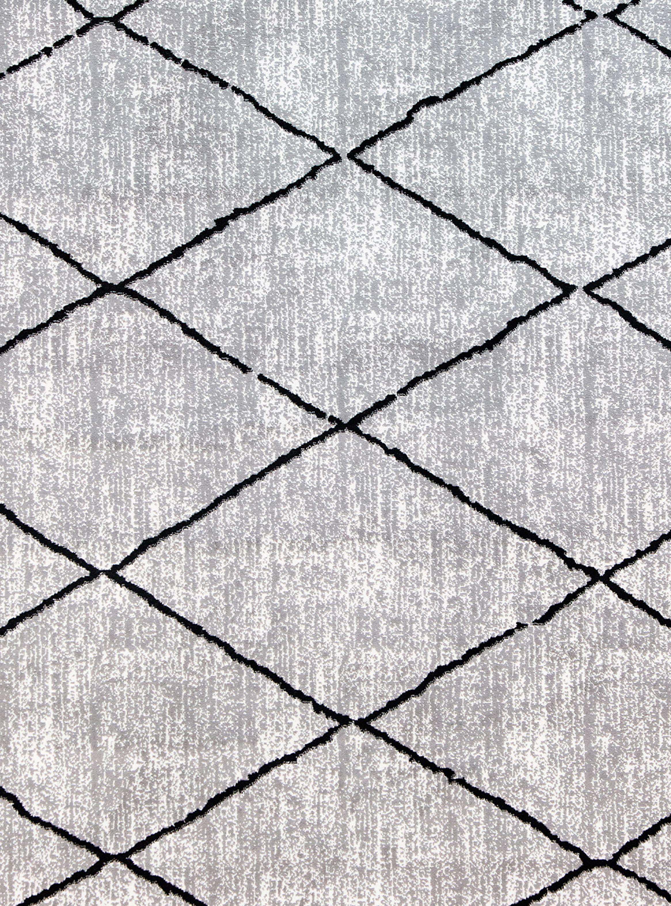 Alfombra 160 x 230 cm Noruega Étnico Gris-1