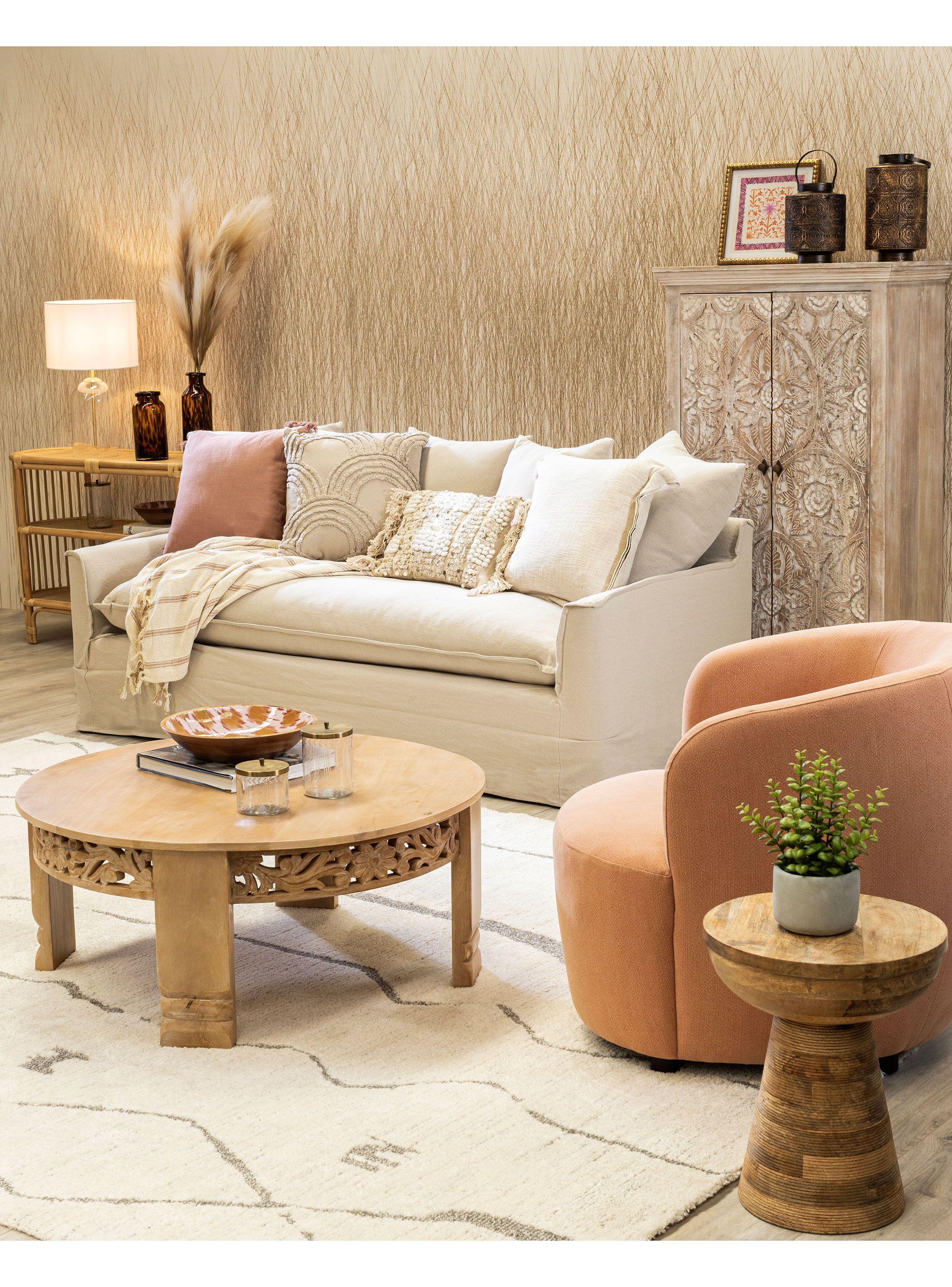 Alfombra 240 x 340 cm Navarra Rayas Beige-3