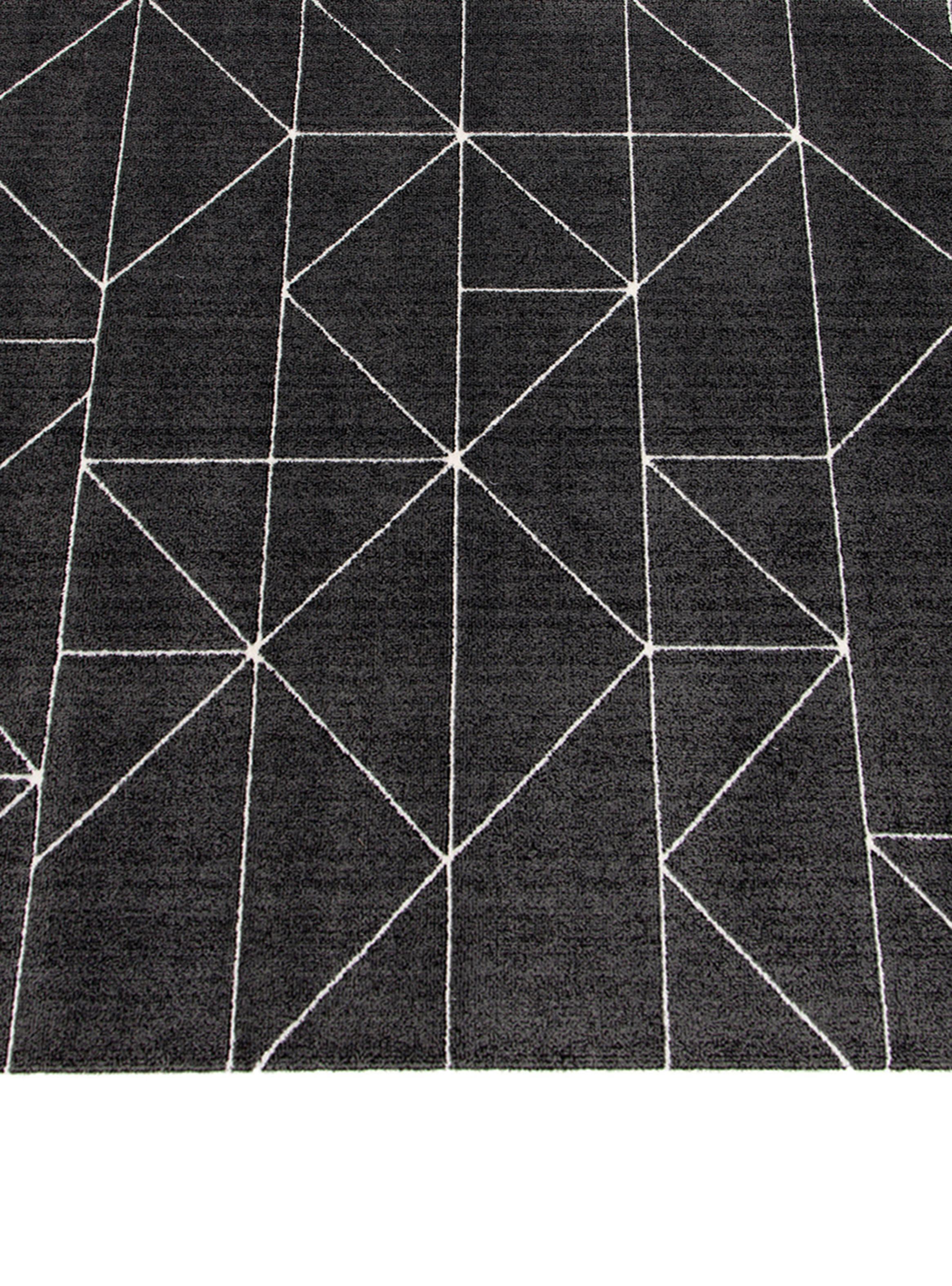 Alfombra 160 x 230 cm Nevada Formas Negro-1