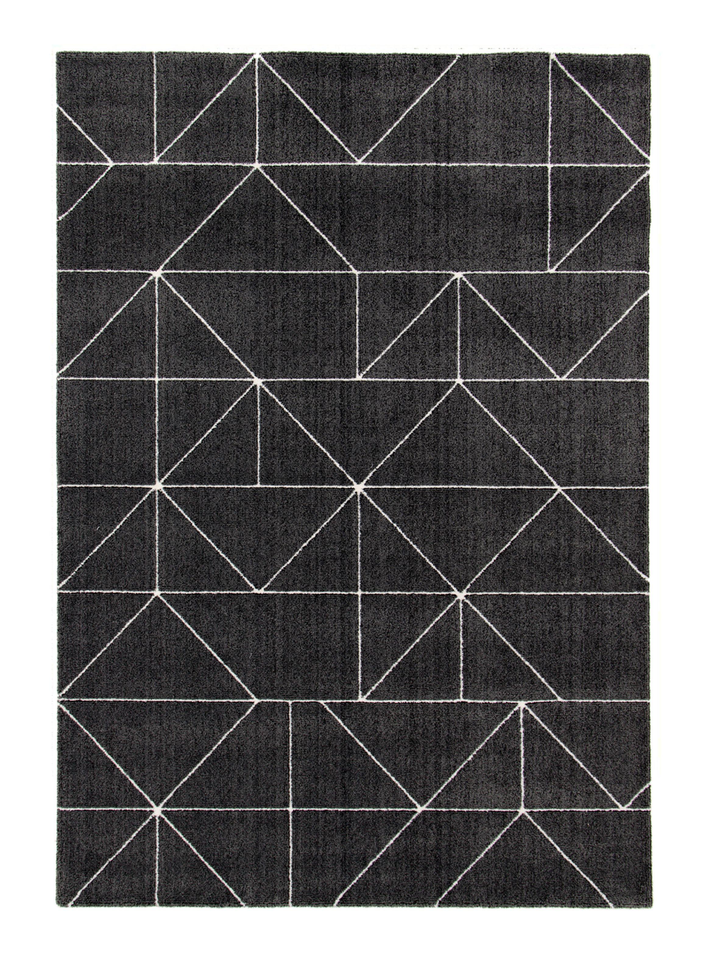 Alfombra 160 x 230 cm Nevada Formas Negro-0