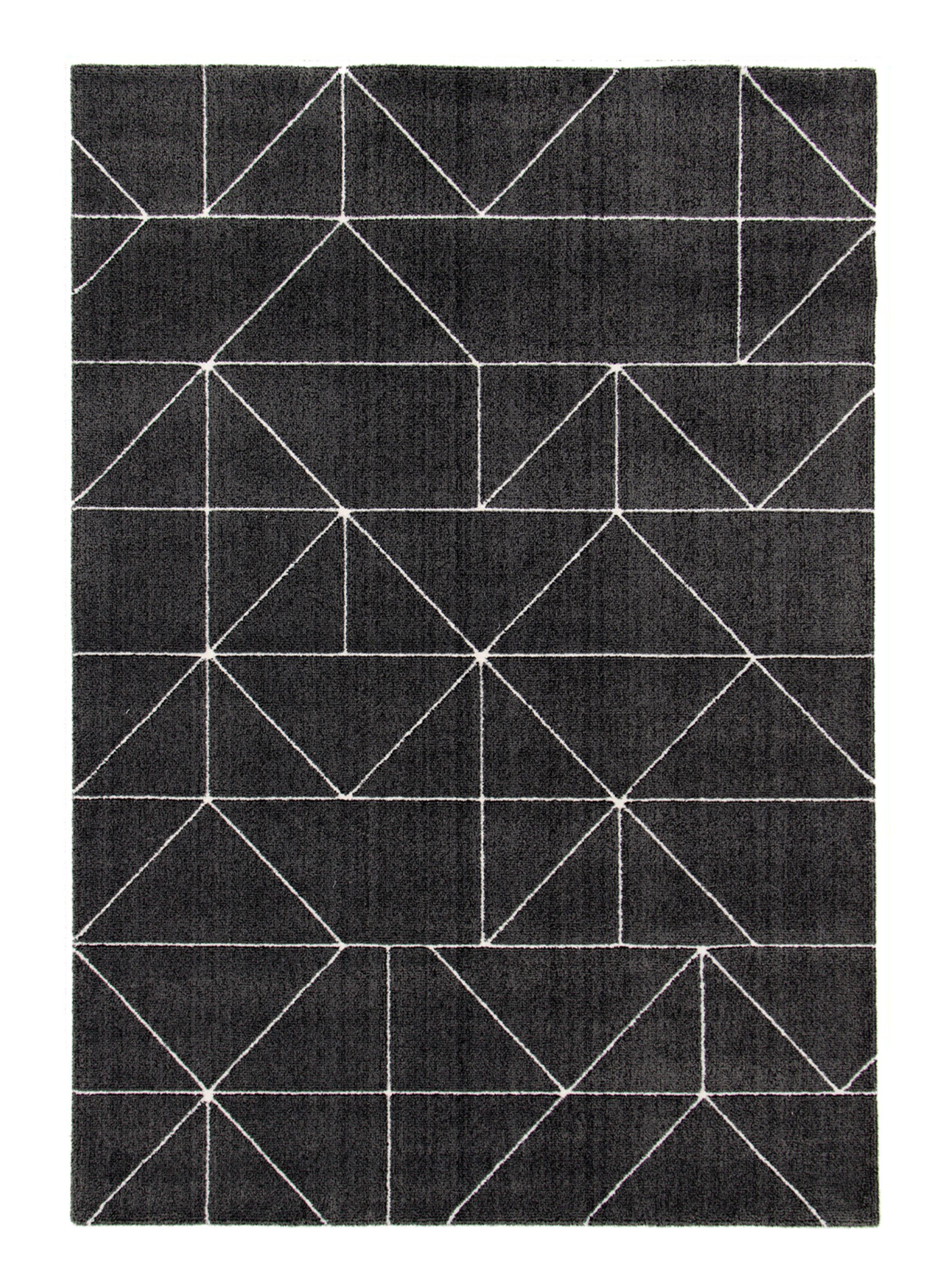 Alfombra 240 x 340 cm Nevada Formas Negro-0