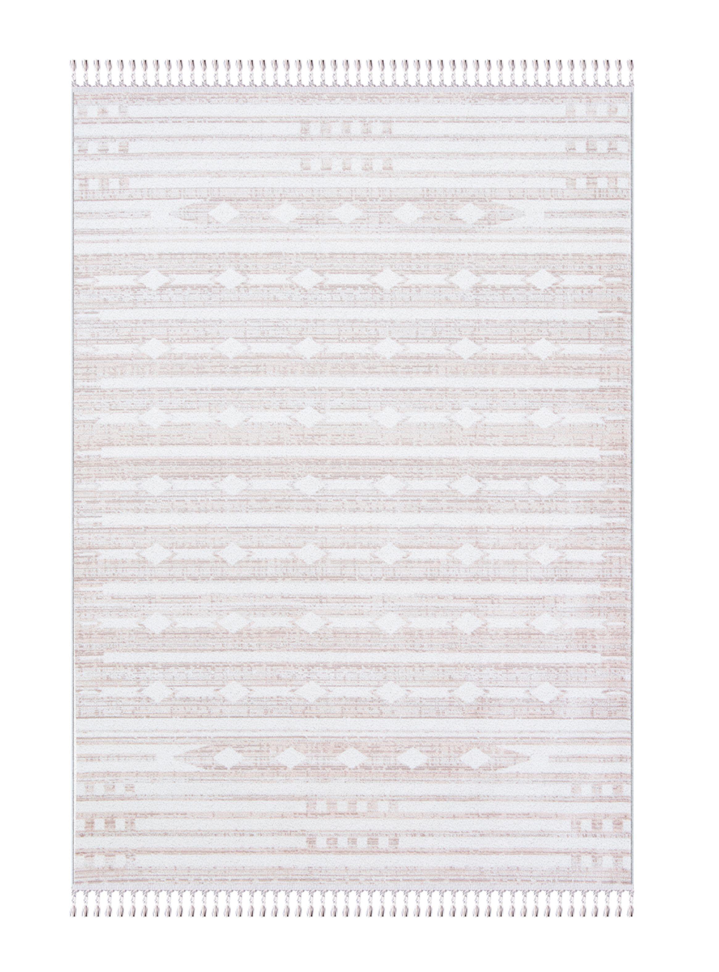 Alfombra 160 x 230 cm Noruega Étnico Crema-0