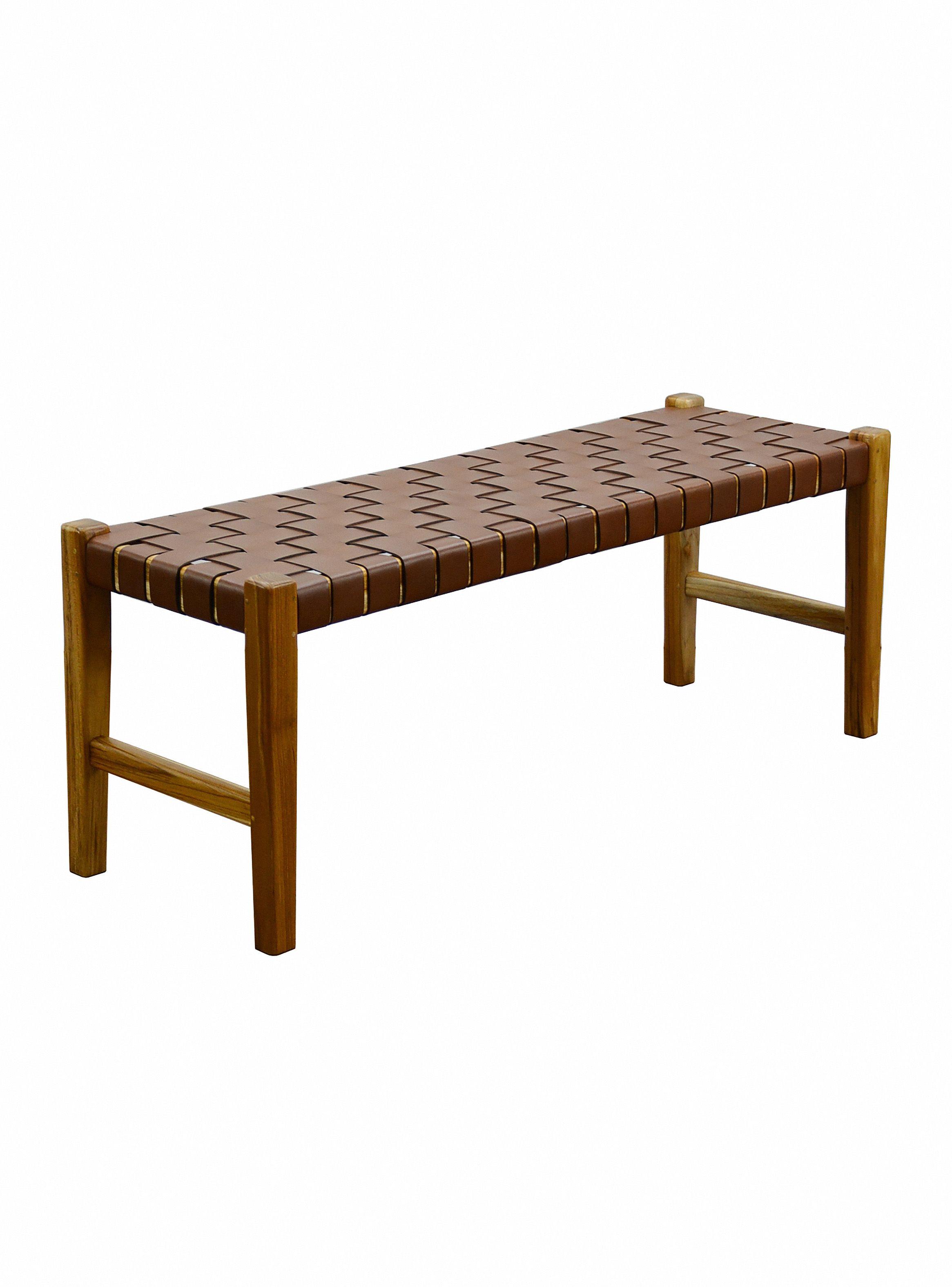 Banqueta Austral Cuero 120x41x46 cm-3