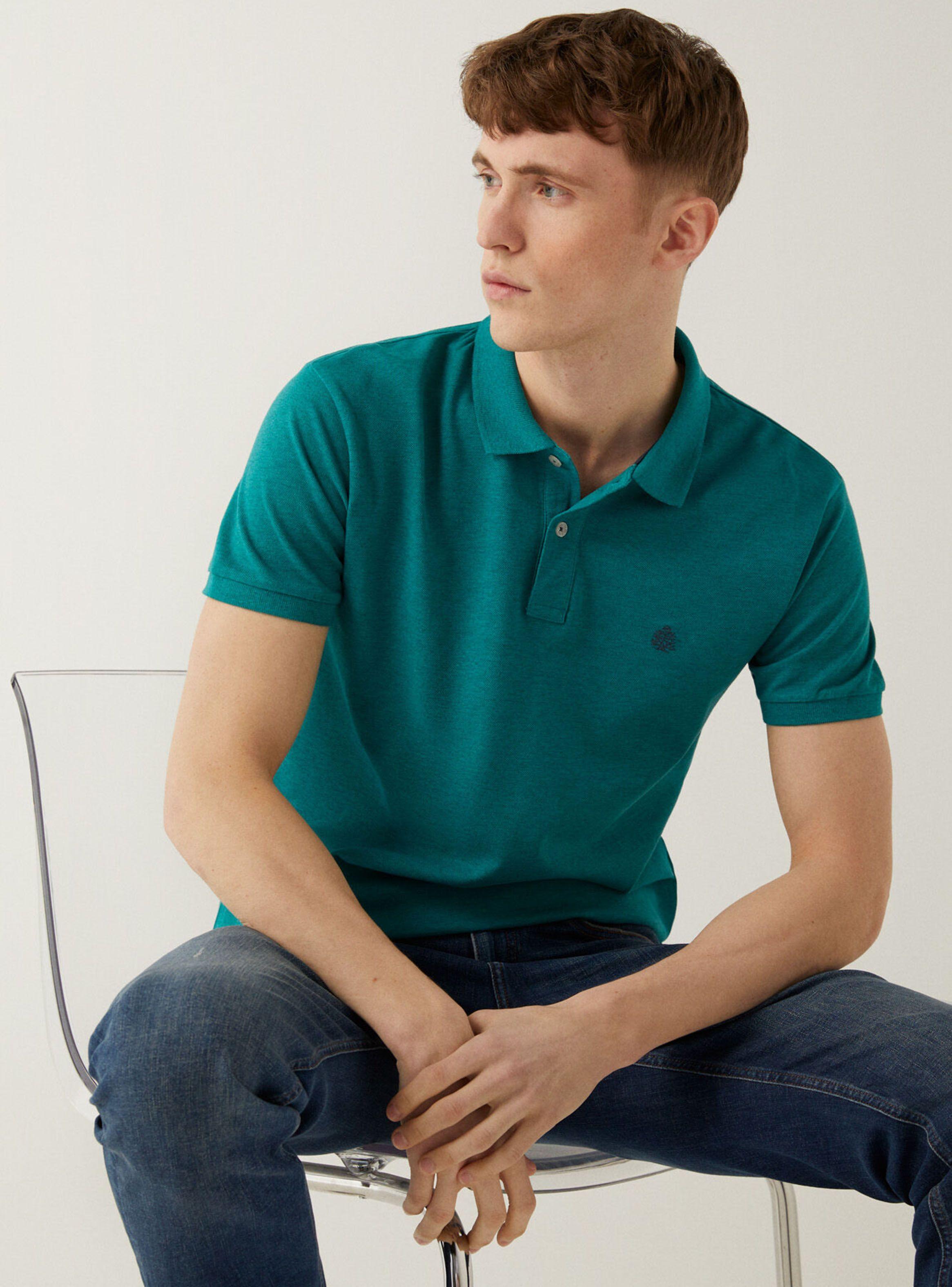 Polera Springfield Polo Overdyed Algodón-3