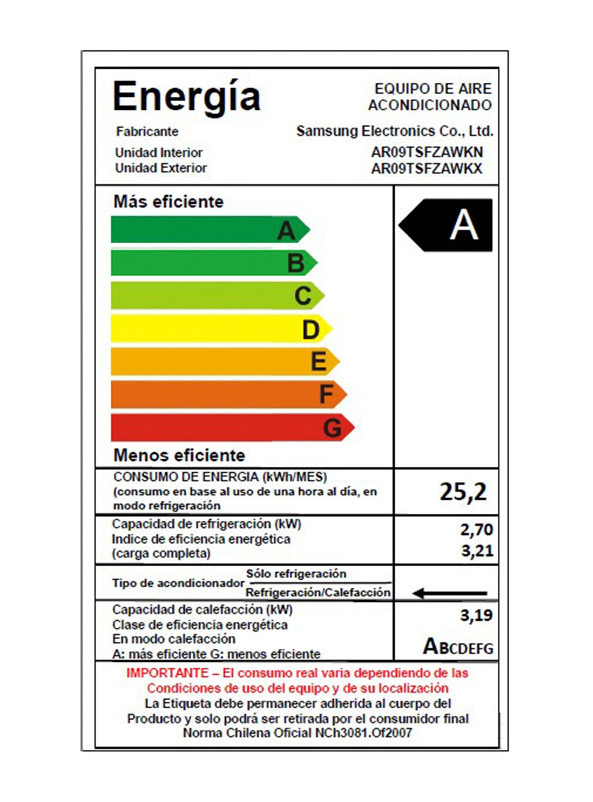 Aire Acondicionado Split Inverter 9.000 BTU Frío-Calor WiFi-6