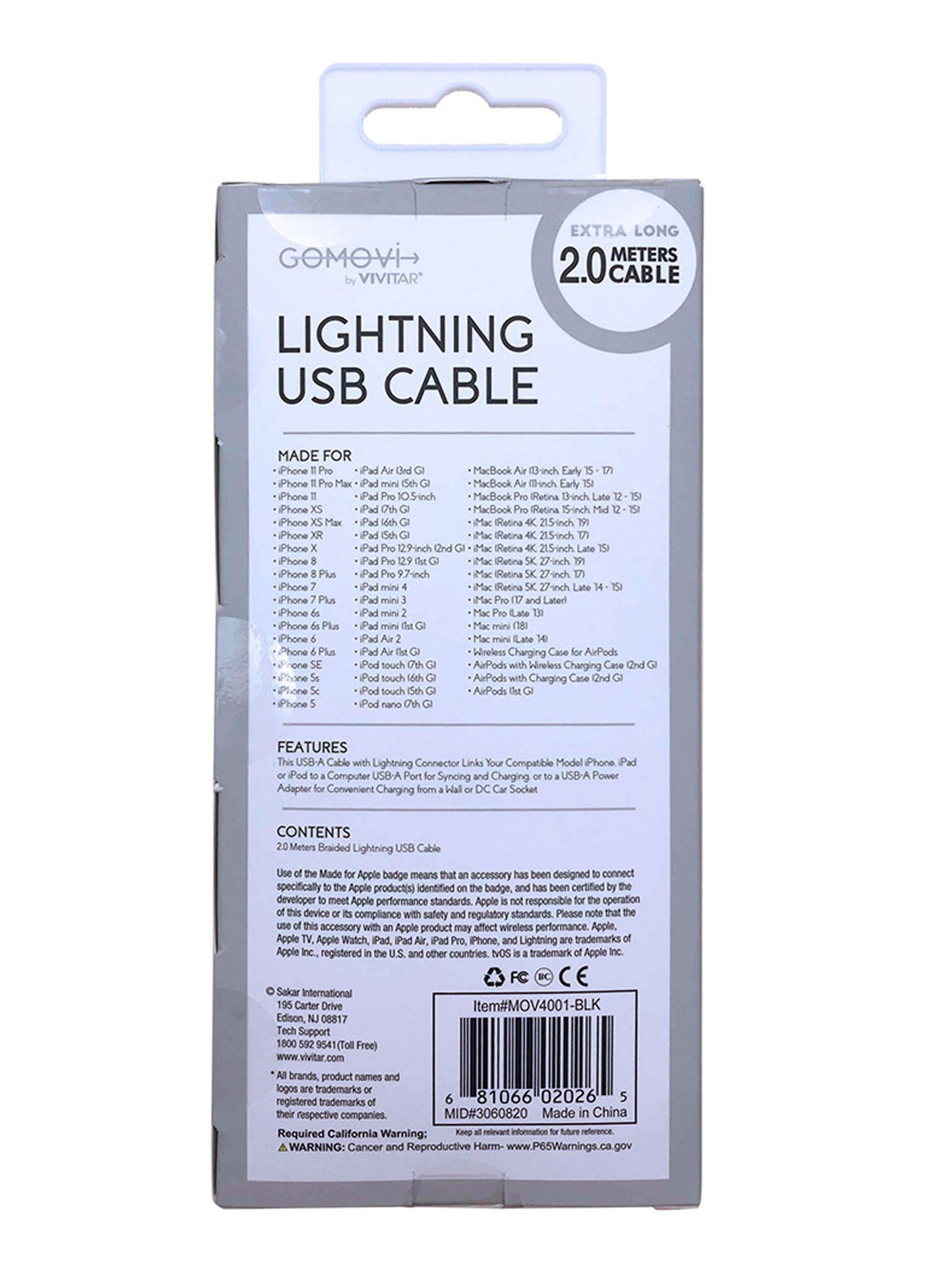 Cable Lighting 2m Trenzado Negro-2