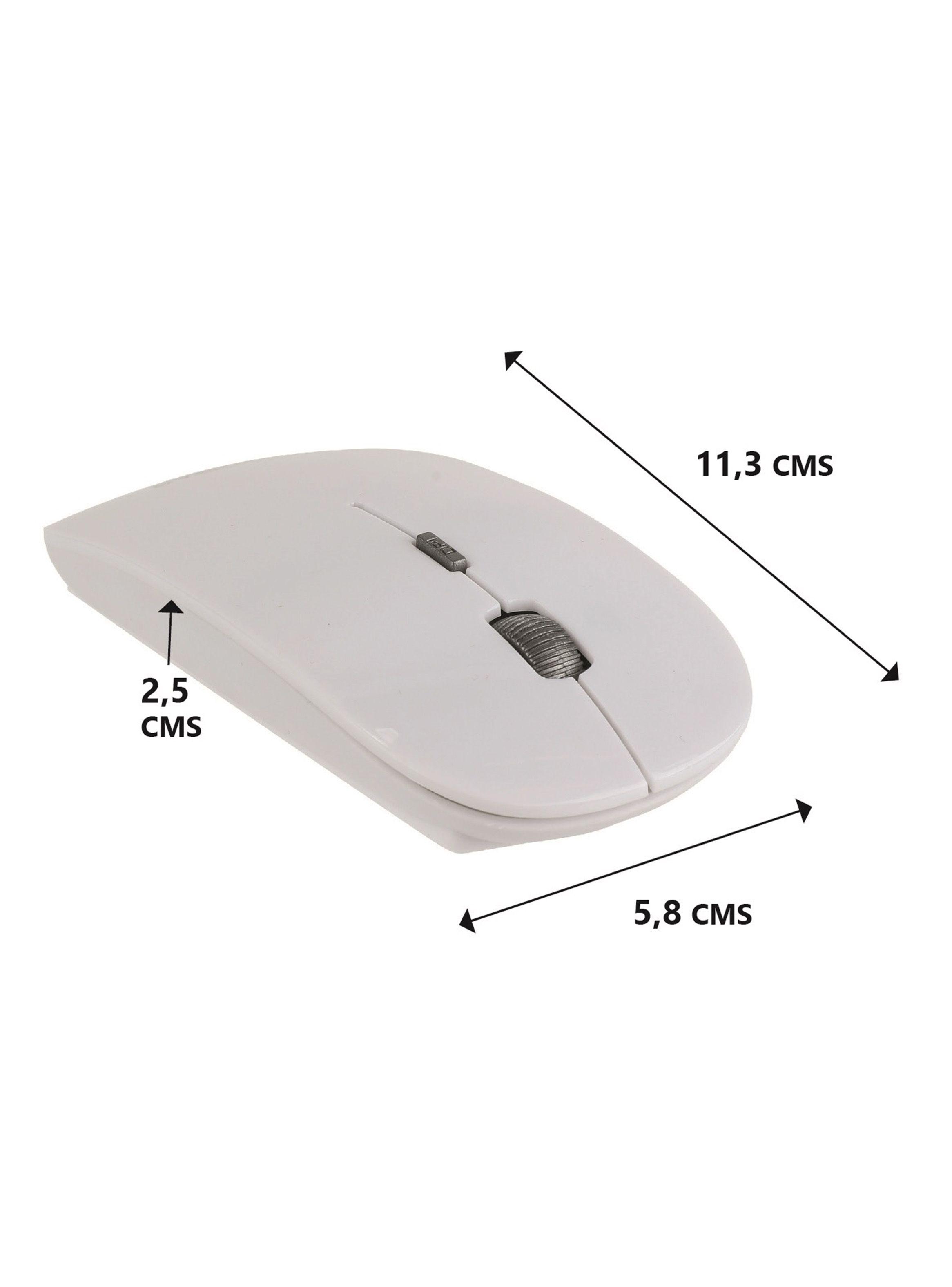 Mouse Óptico Inalámbrico 2.4 GHz Blanco-1