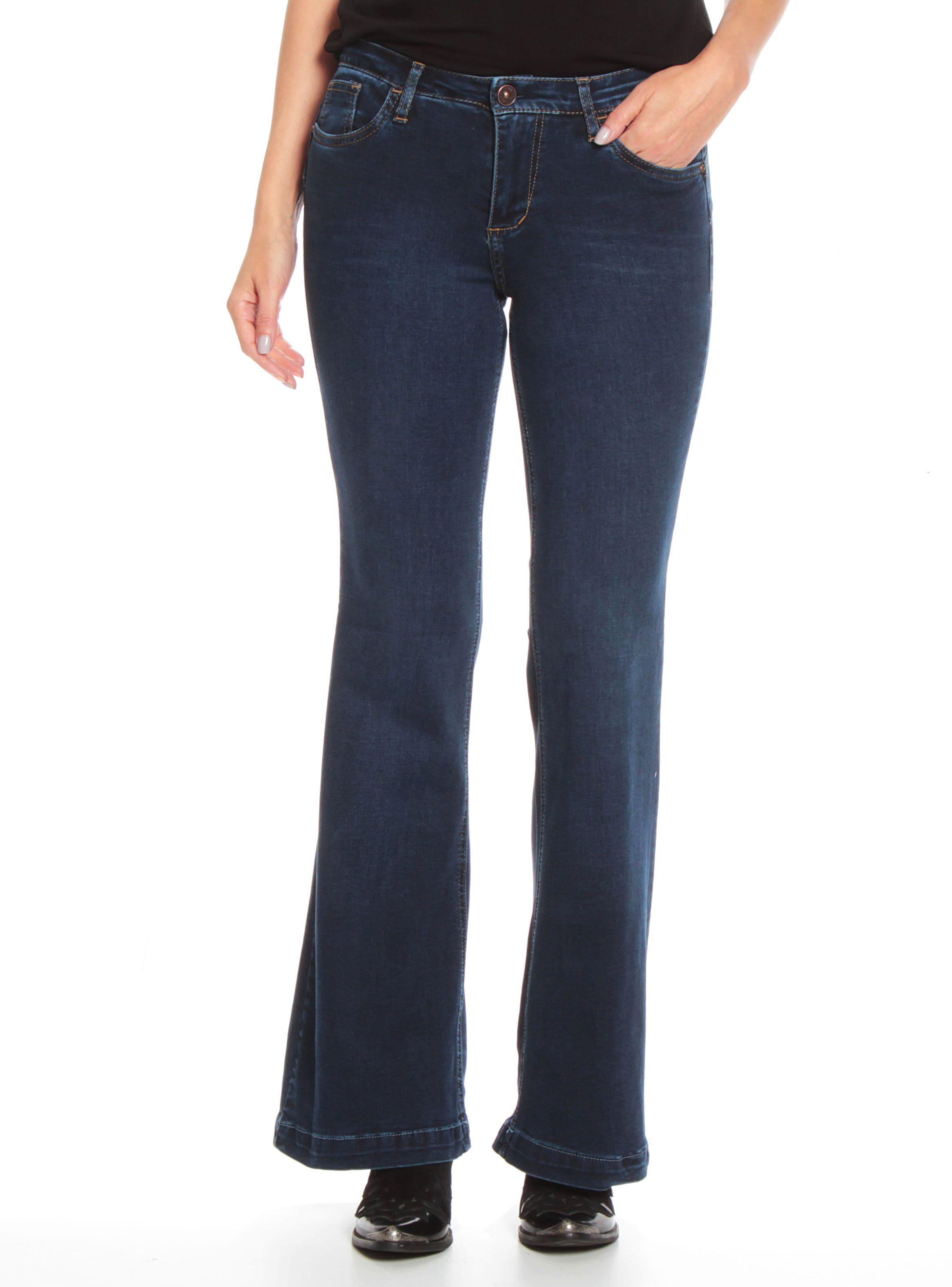 Jeans Flare Tiro Medio-0