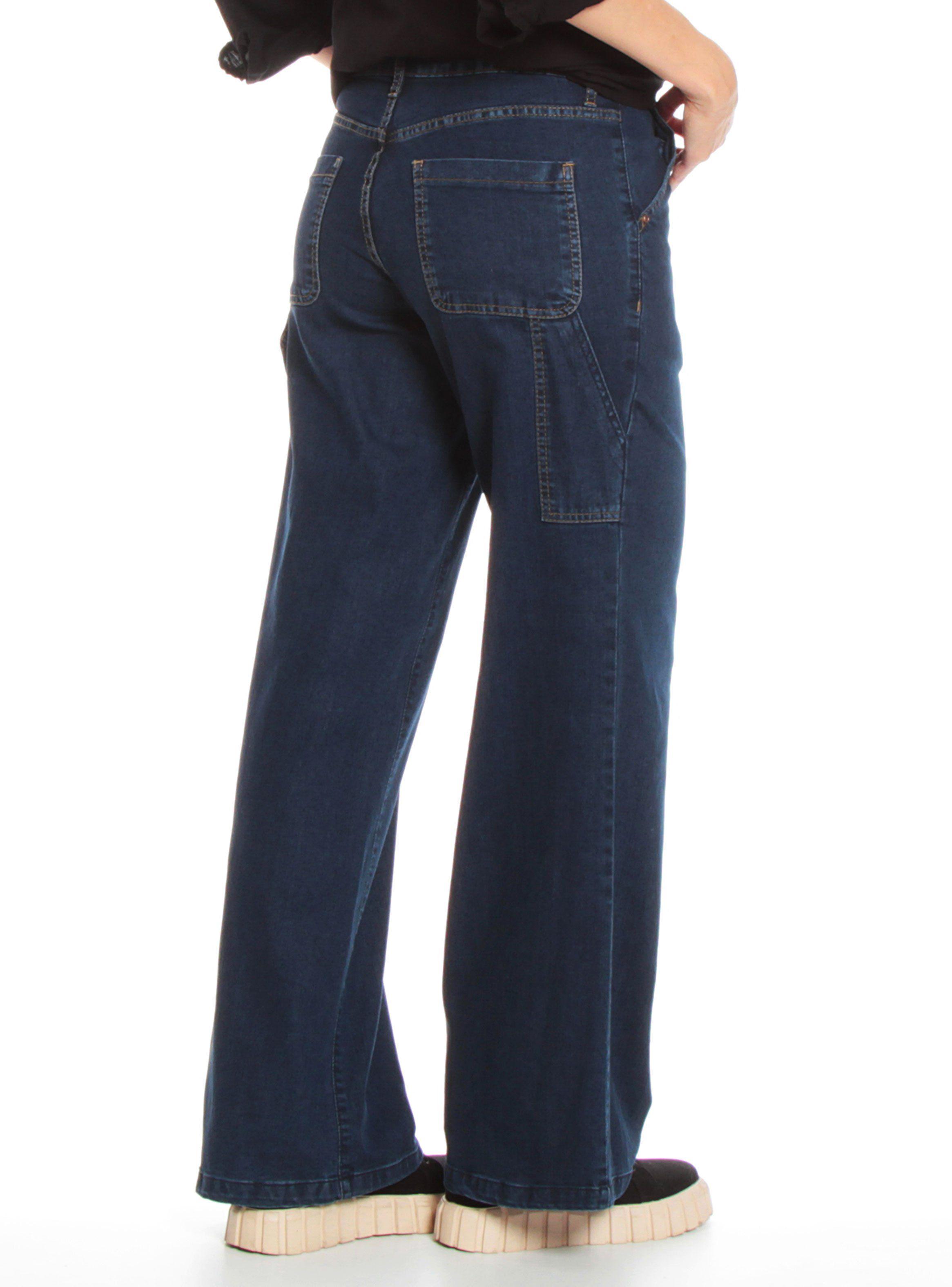 Jeans Cargo Tiro Medio Bolsill-1