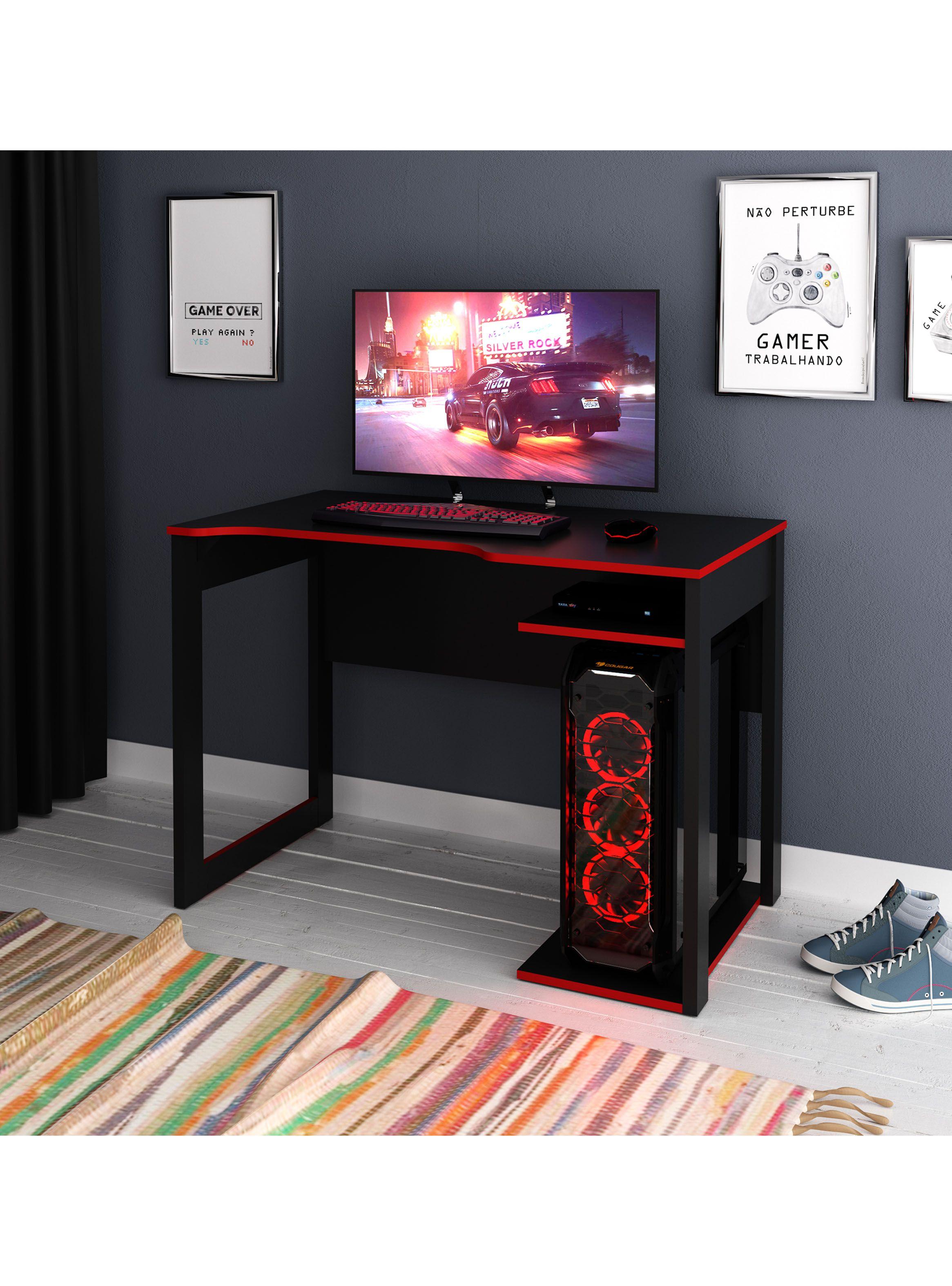 Escritorio Gamer Compacto-Infantil Rojo MDP-0