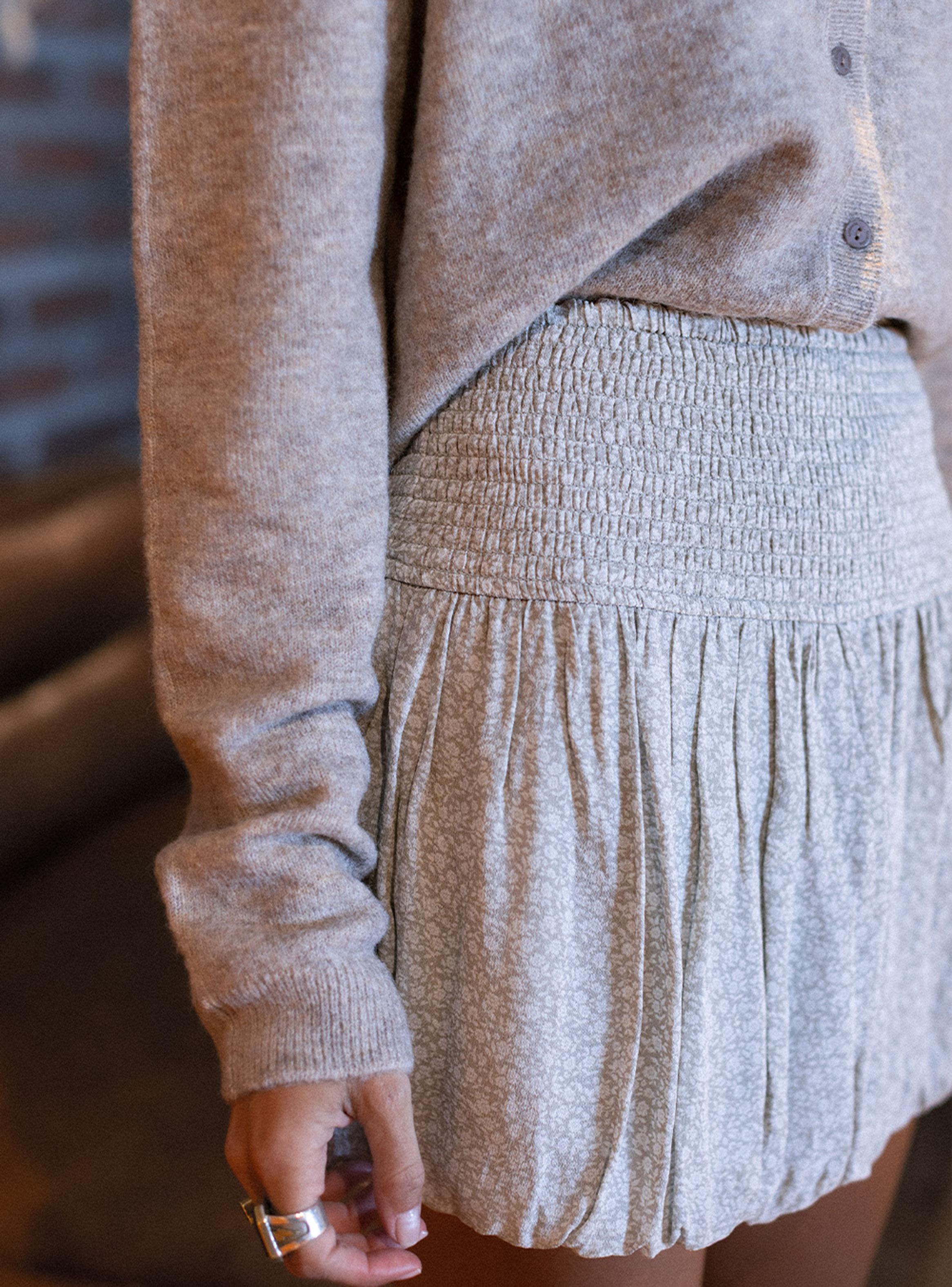 Falda Globo Lurex Ecru Colección Josefa Saez-3