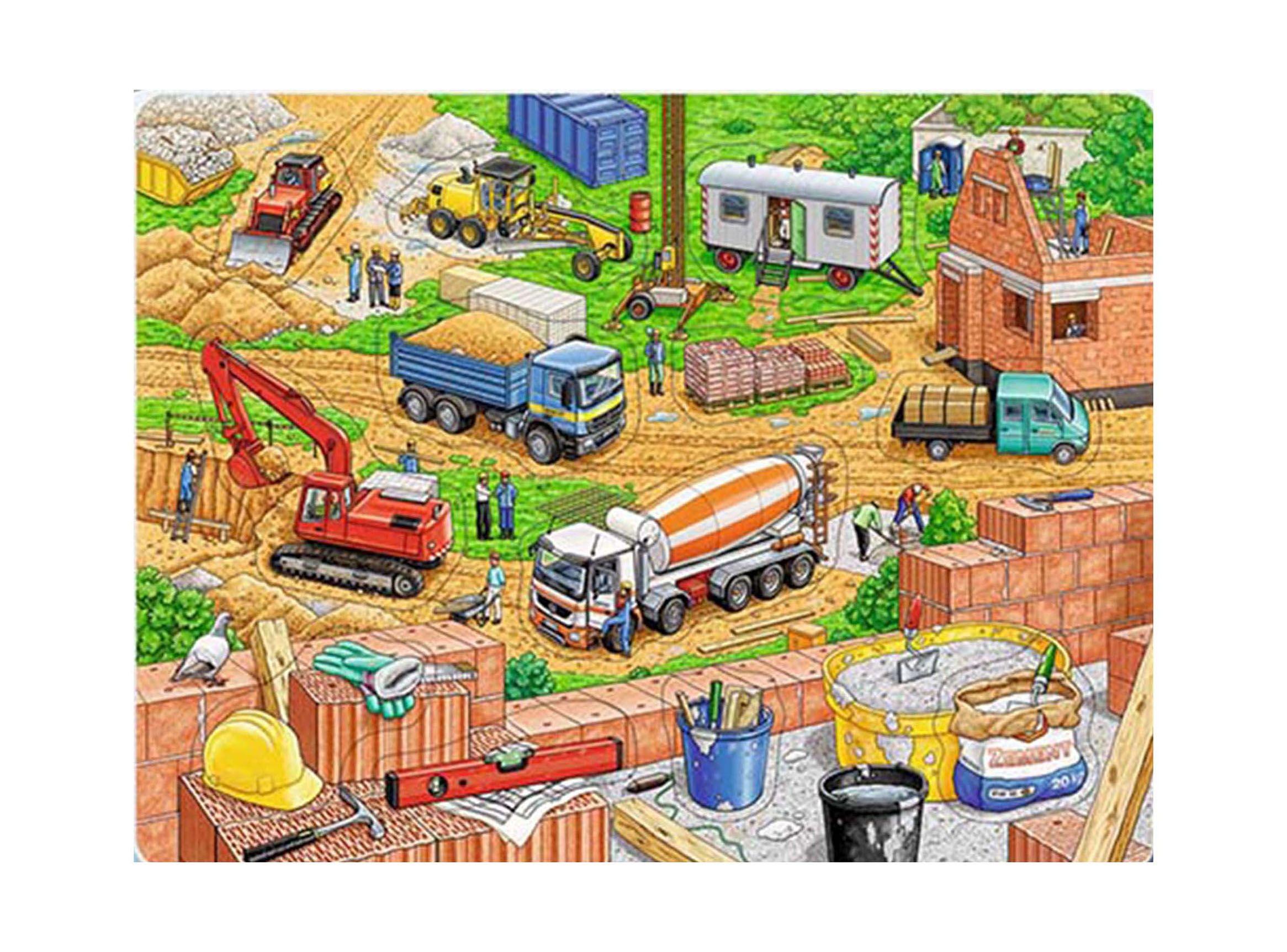 Ravensburger Puzzle enmarcado Zona de construcción Caramba-1