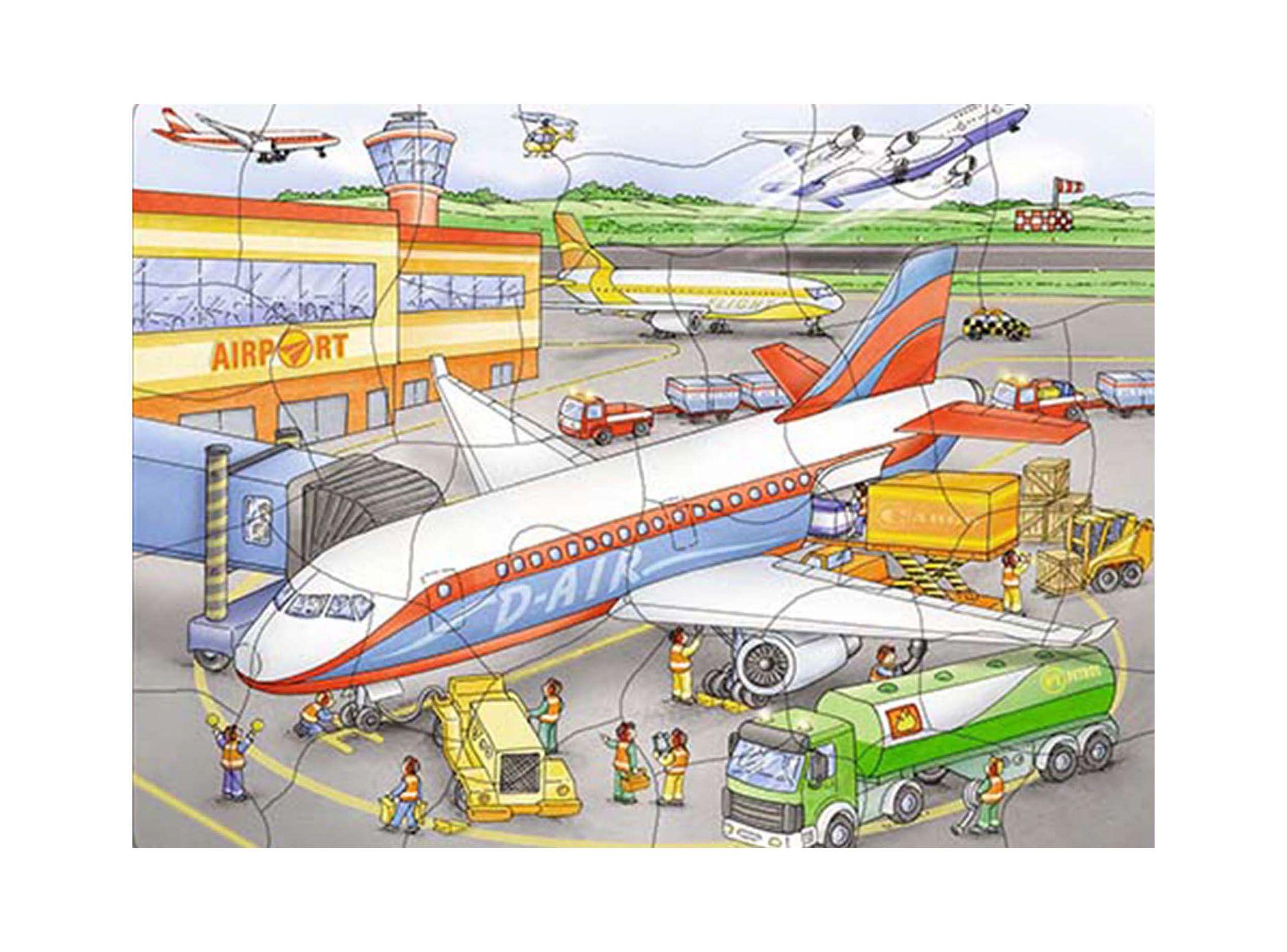 Ravensburger Puzzle Enmarcado Aeropuerto Caramba-1