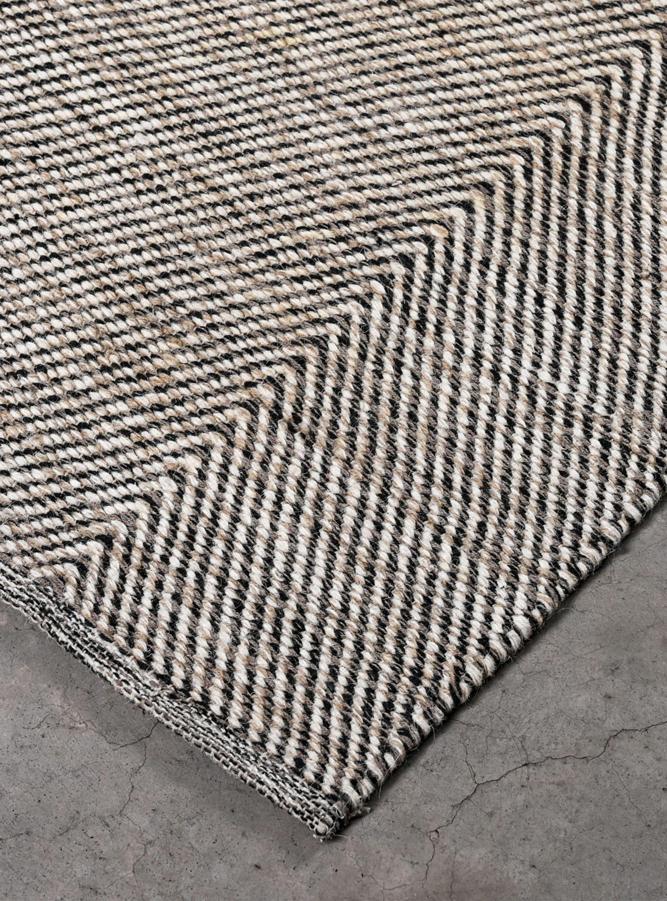 Alfombra Lana Algodón Espiga Tabaco 200x300 cm-1