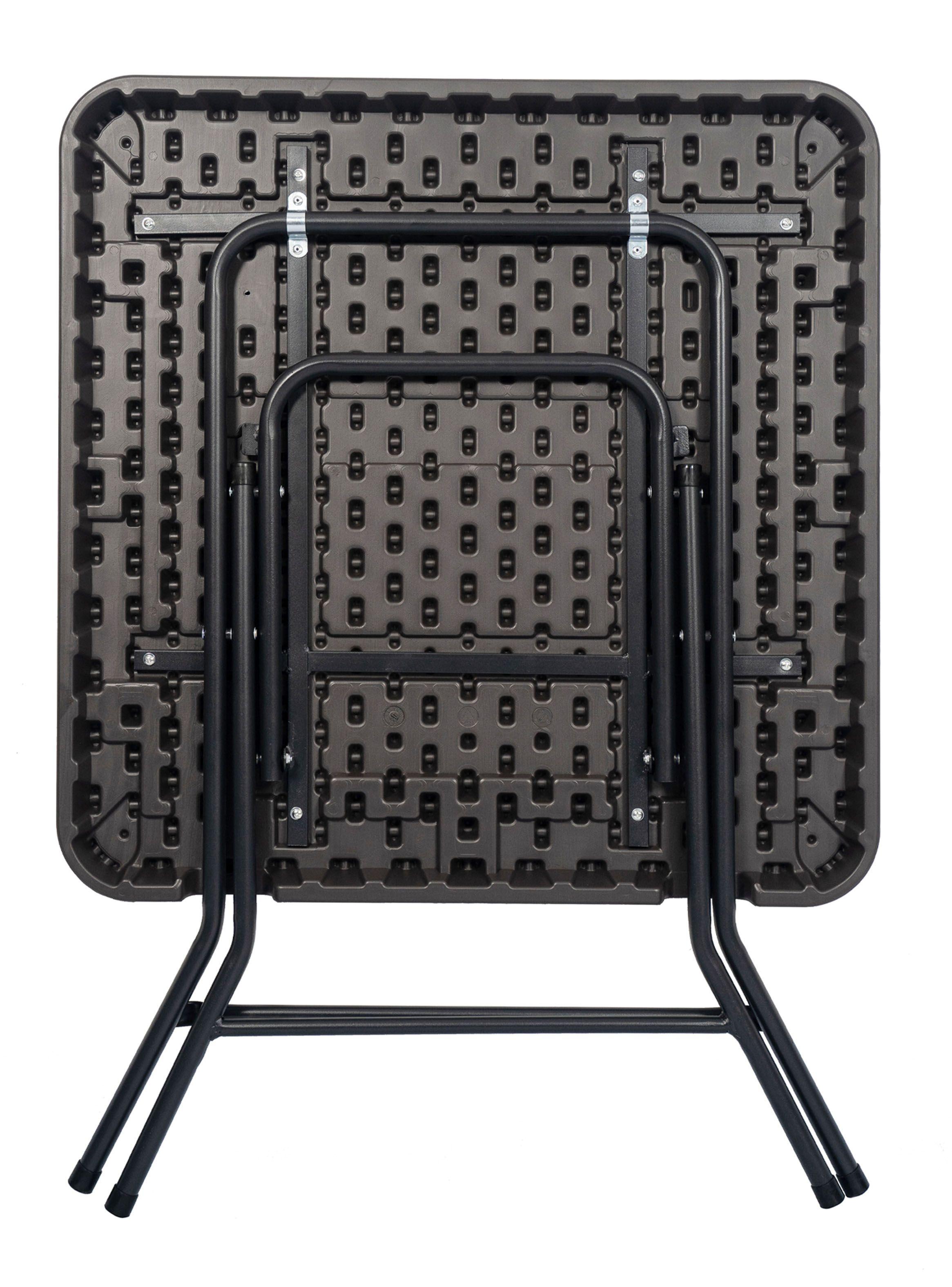 Mesa Plegable Cuadrada Gris 80 cm-2