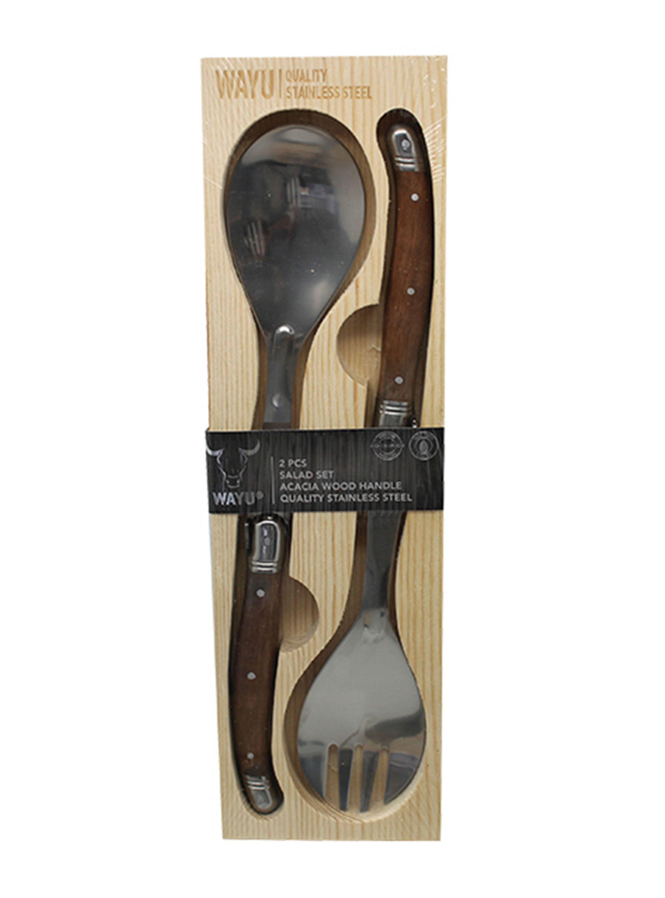 Set Wayu 2 Cucharas para Ensaladas Acacia-0