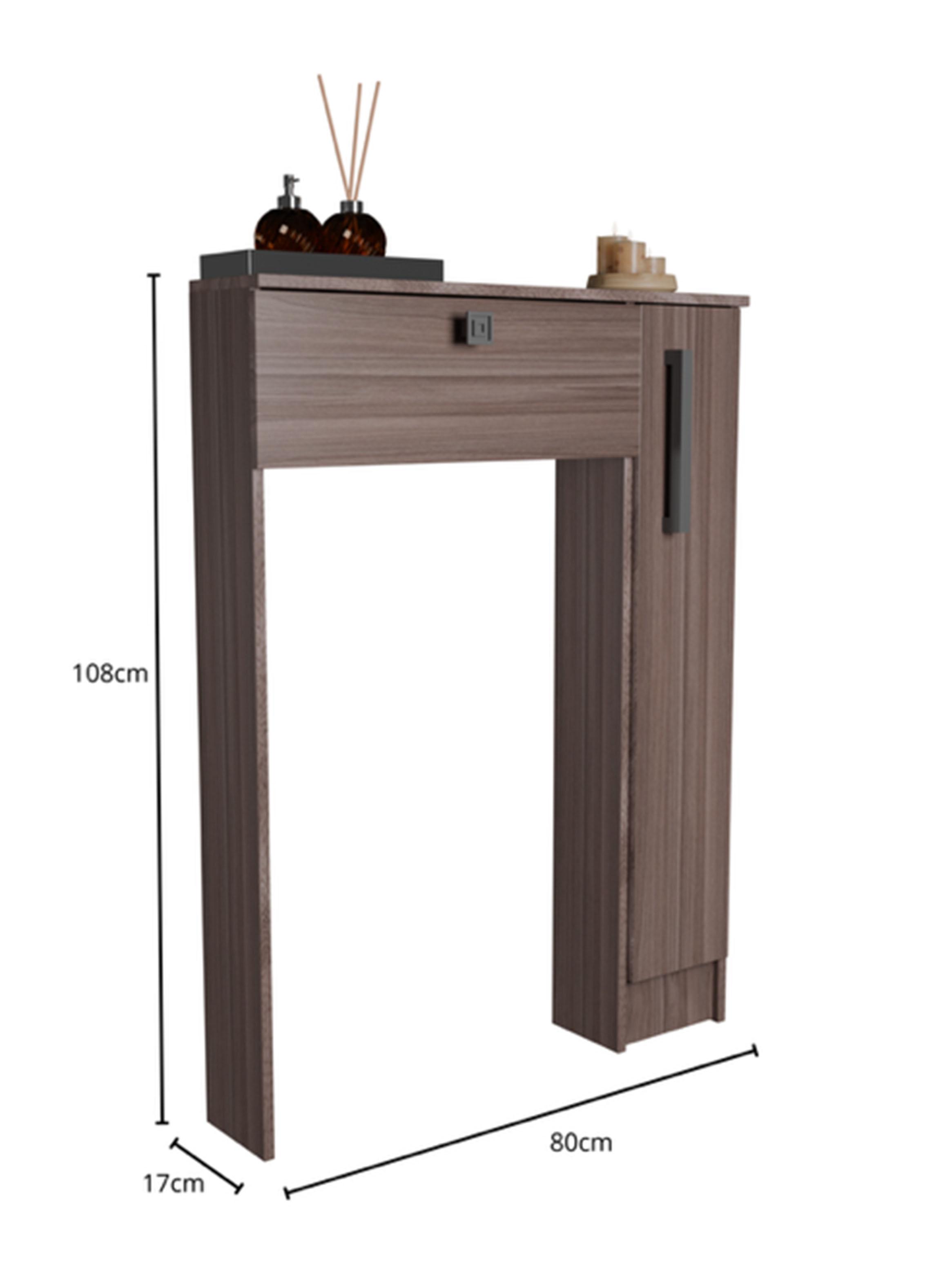 Mueble Lavamanos 1 Puerta 3 Nichos Organizador WC 2 Puertas-2
