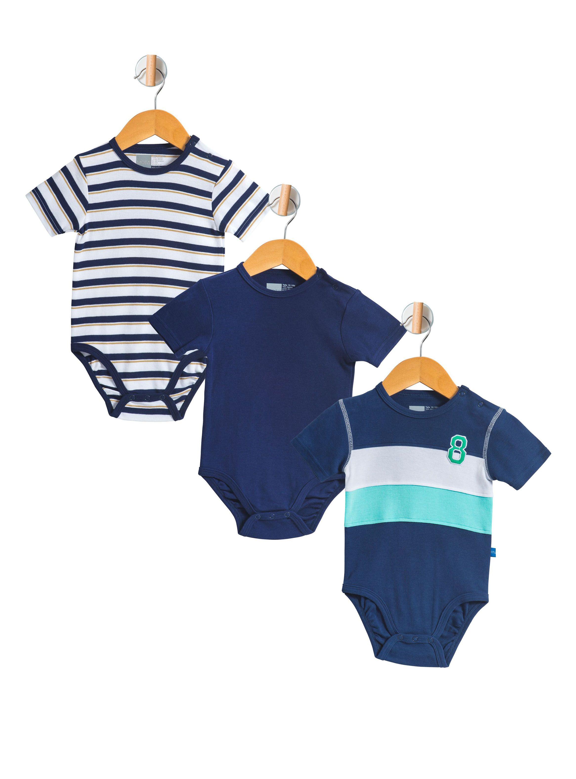 Body Mota Manga Corta Pack 3-0