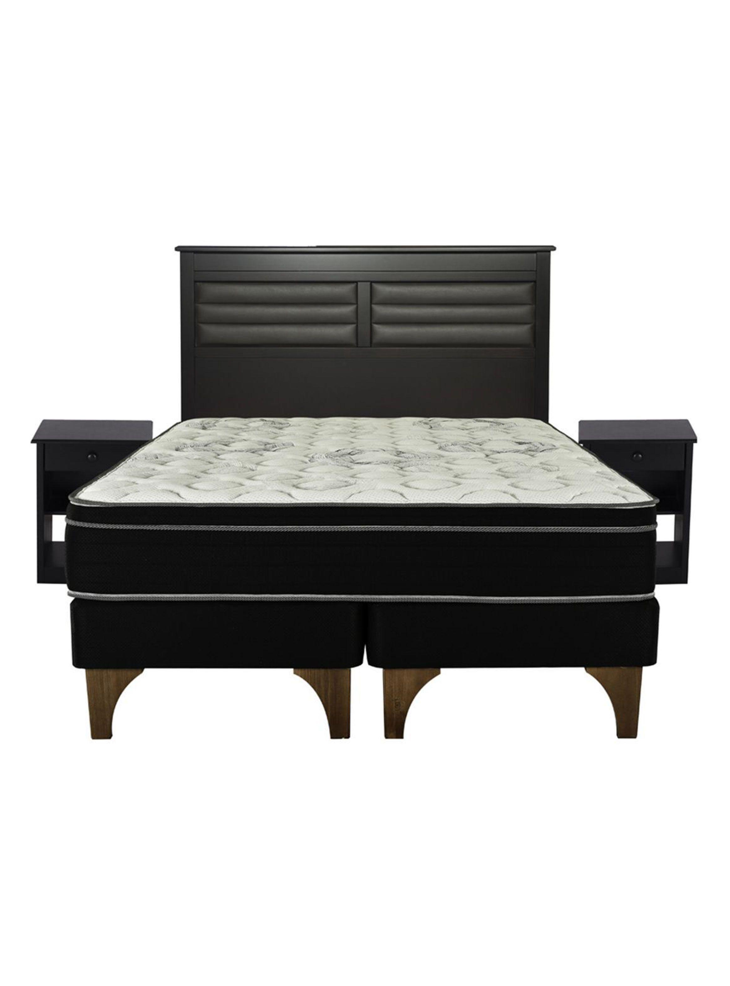 Cama Europea Chic Seven 2 Plazas Base Dividida + Set Muebles Florencia-1