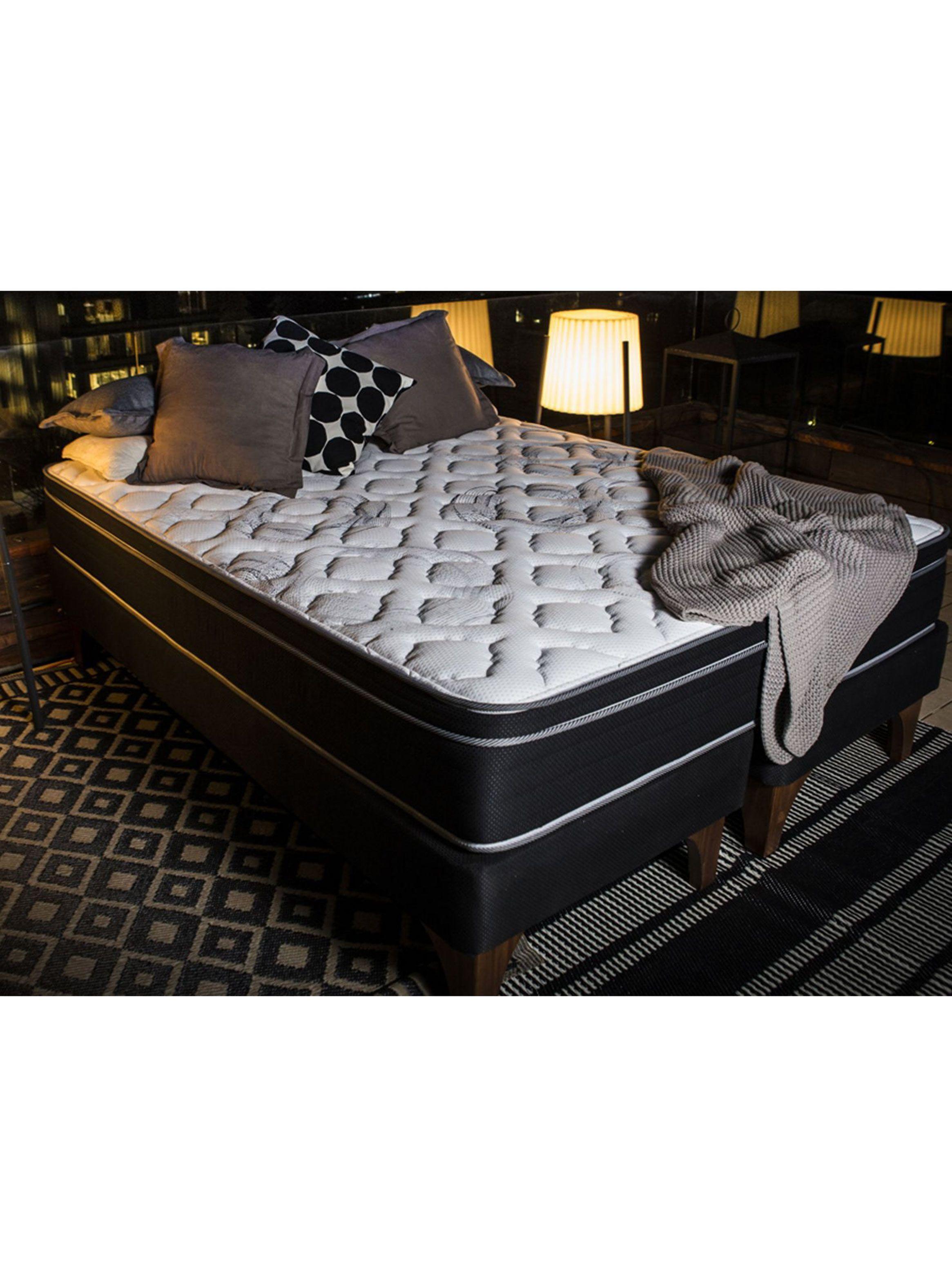 Cama Europea Chic Seven 2 Plazas Base Dividida + Set Muebles Florencia-3