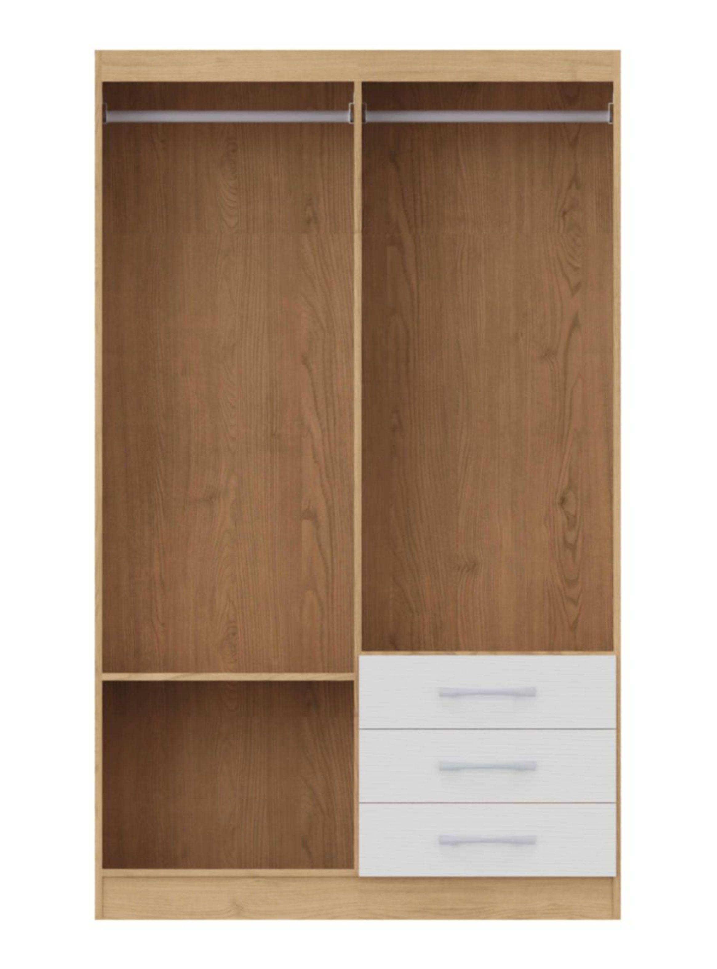 Clóset Amelia con Espejo 4 Puertas 3 Cajones Bicolor-2