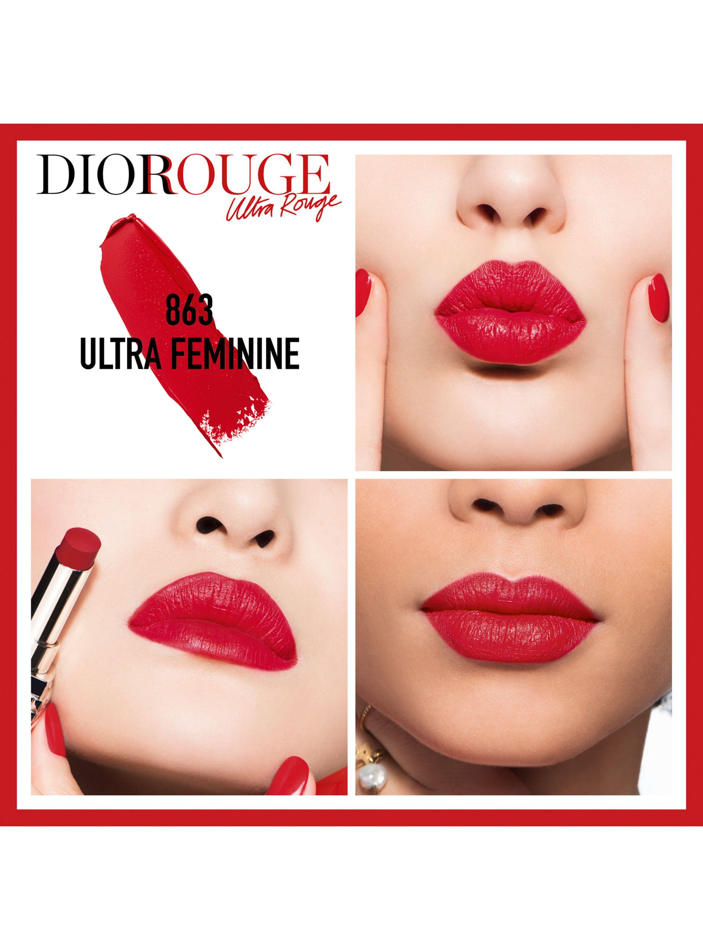 Labial Dior en Barra Rouge Ultra Rouge 863-1