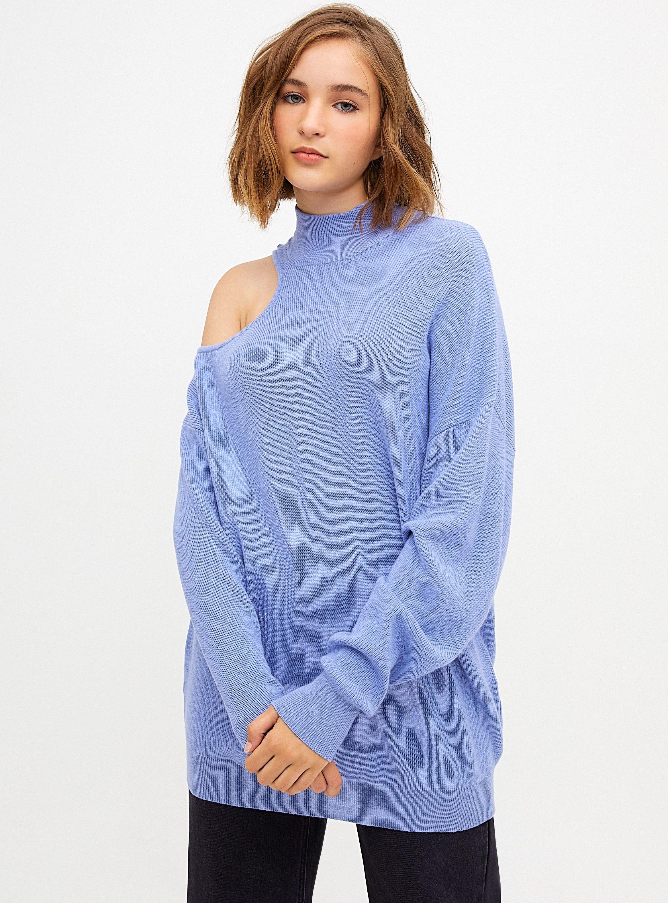 Sweater Cut Out Hombro Descubierto-0