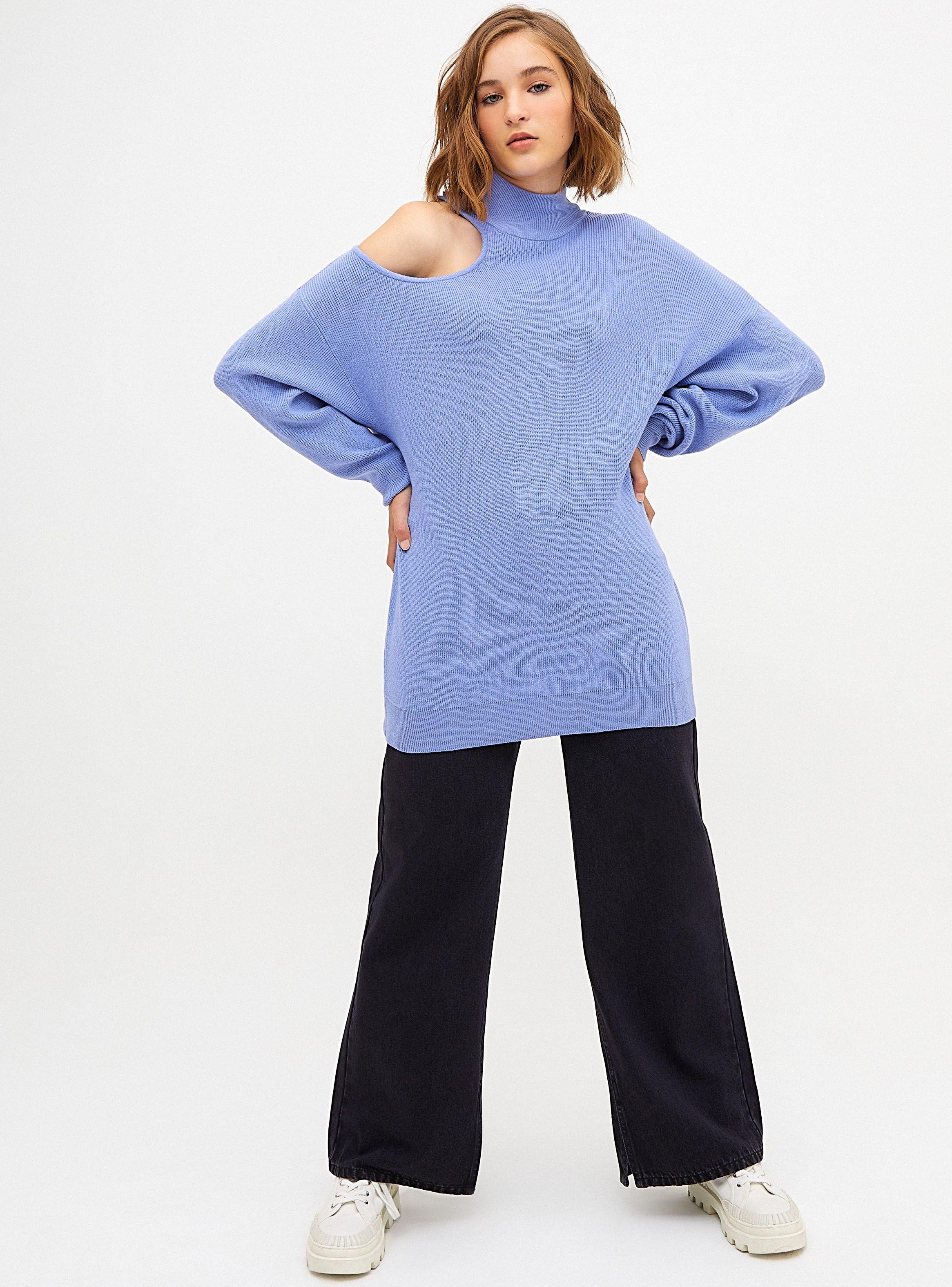 Sweater Cut Out Hombro Descubierto-3