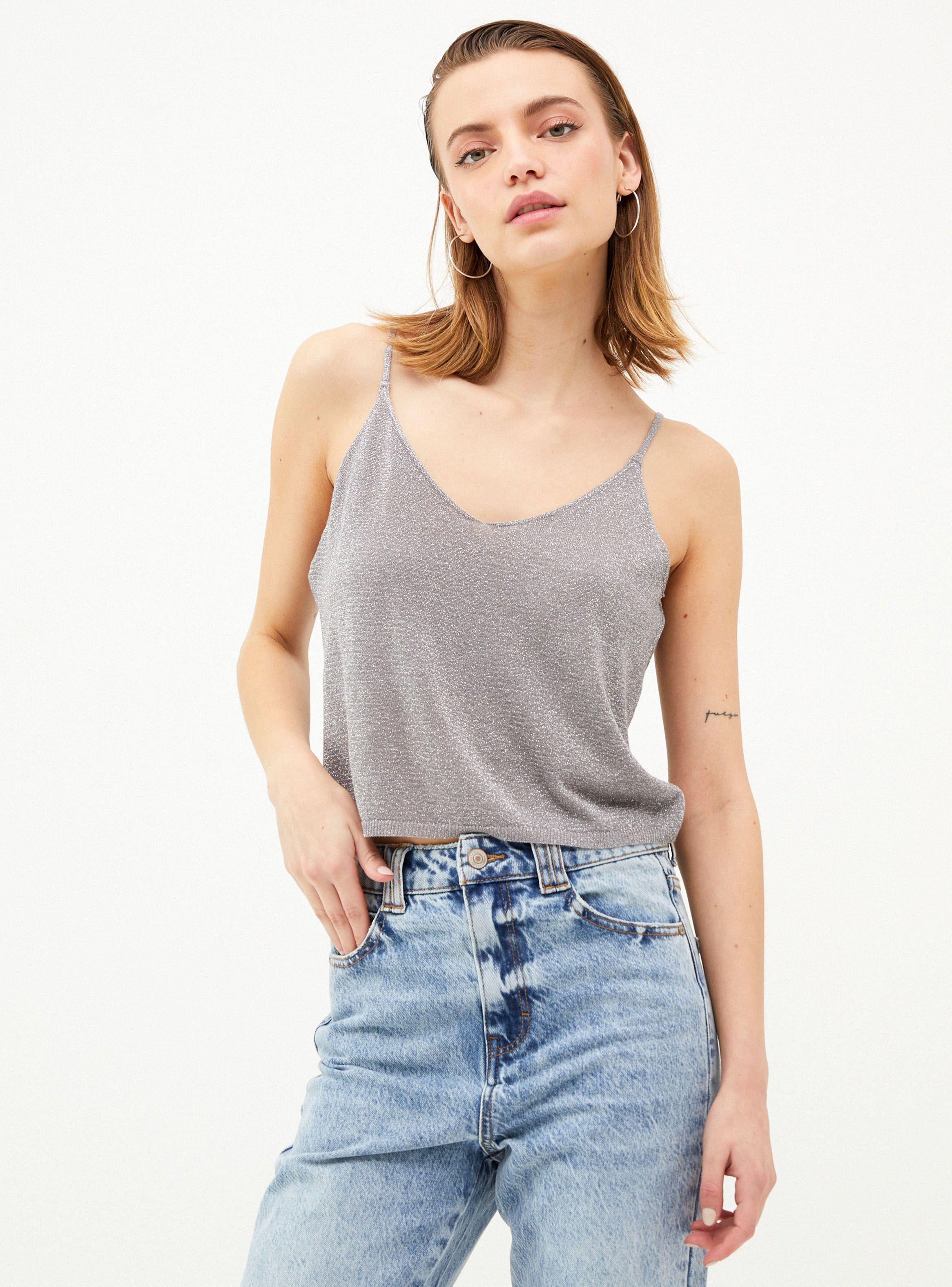 Polera Pabilo Crop Brillos Foster-0