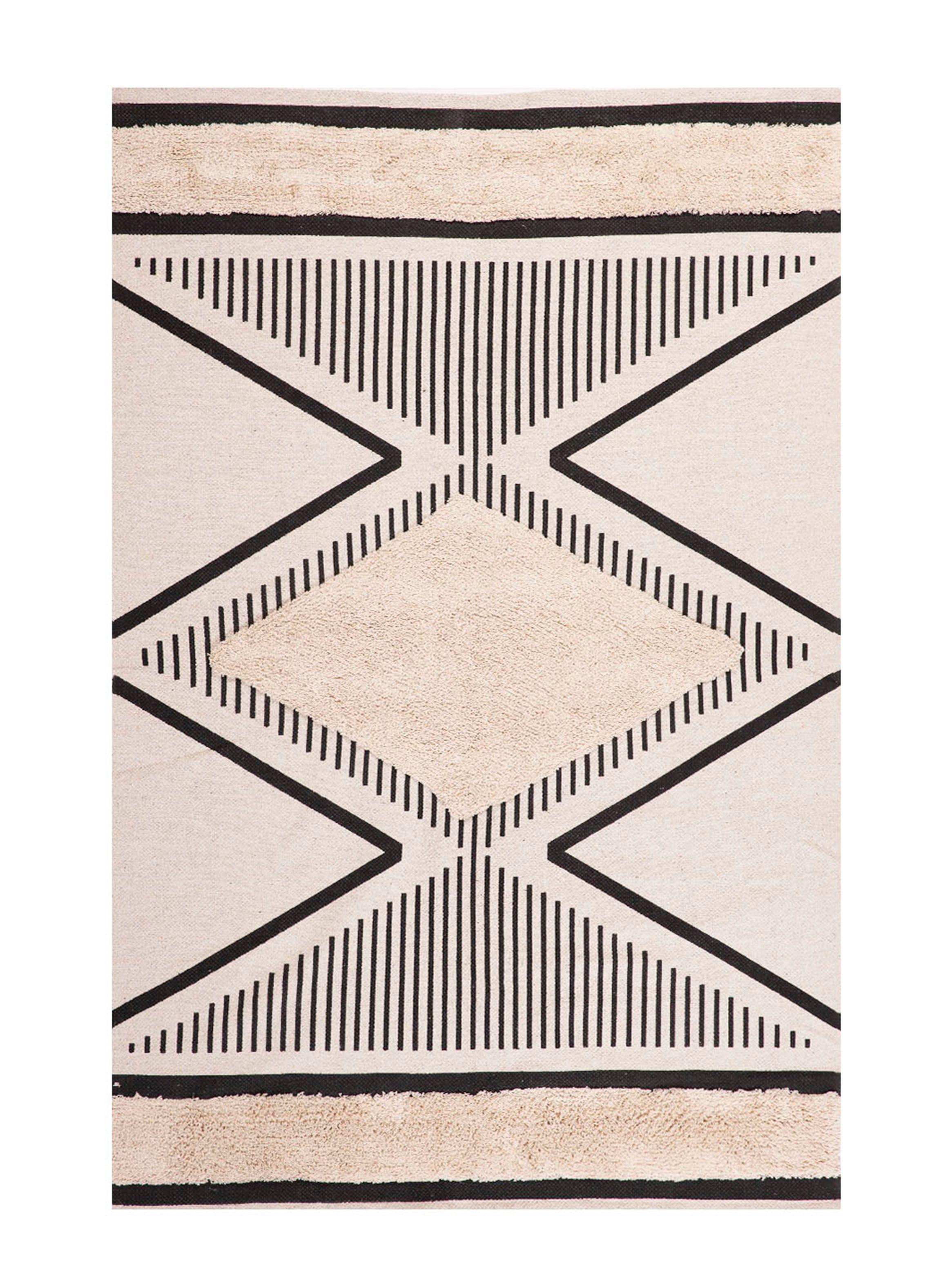 Bajada de Cama 80 x 150 cm Boho P. 1346 Negra-0