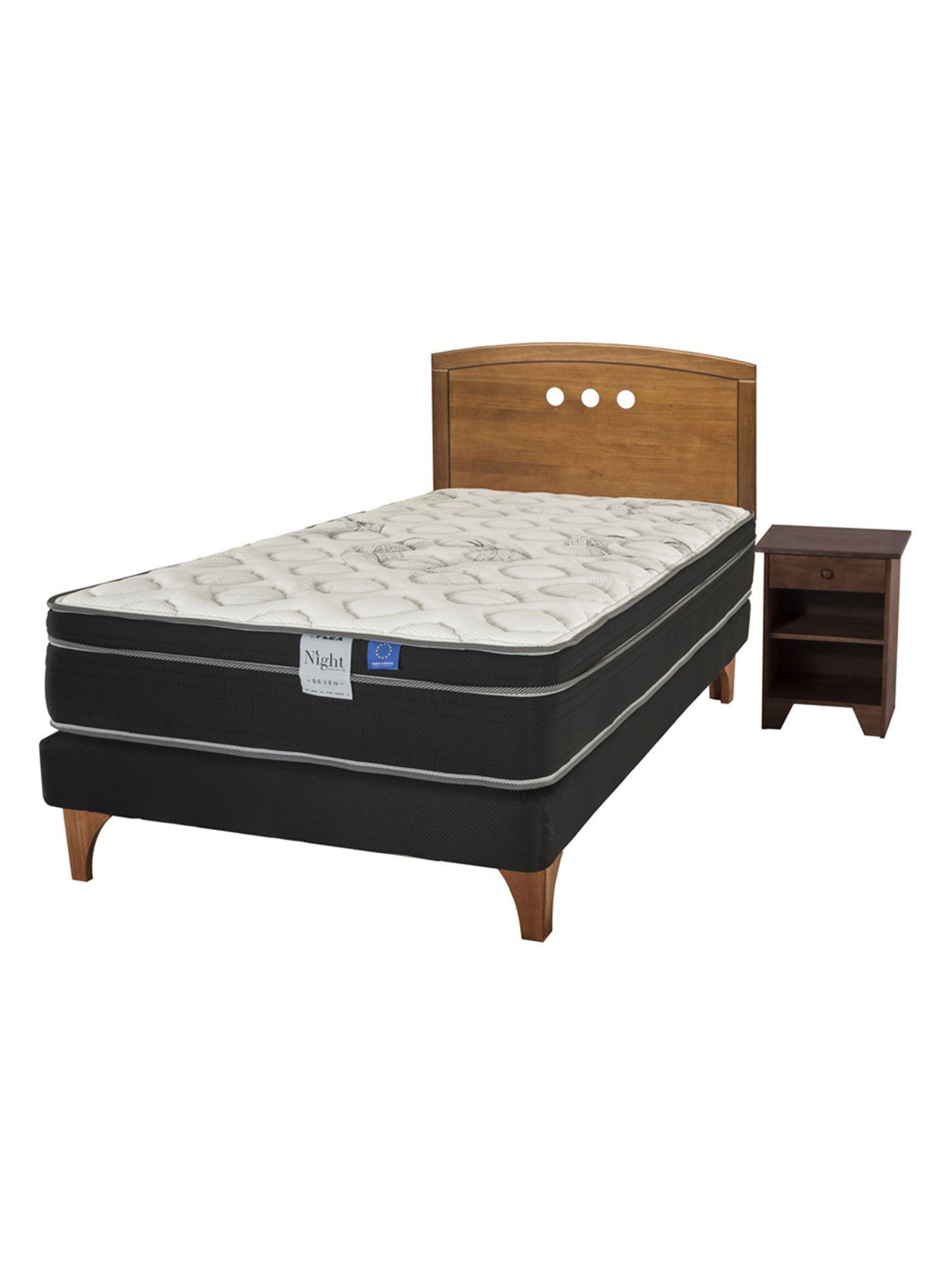 Cama Europea Night Seven 1.5 Plazas + Set Muebles Juvenil-0