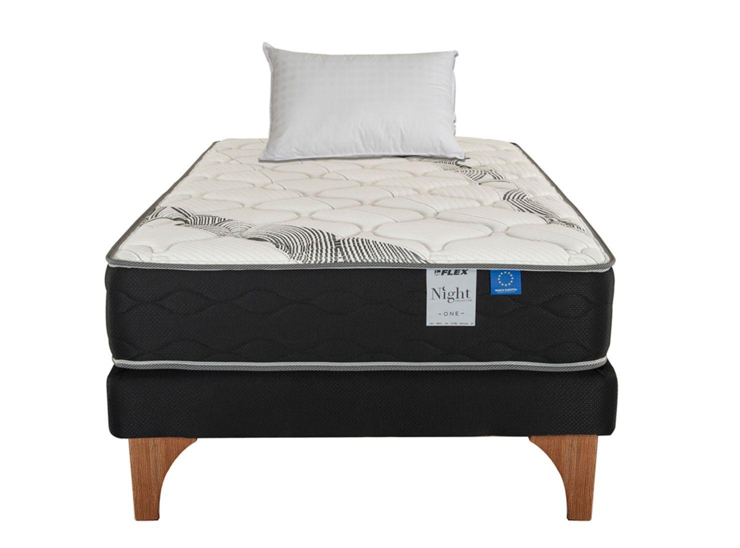Cama Europea Night One 1.5 Plazas + Almohada Royal-1