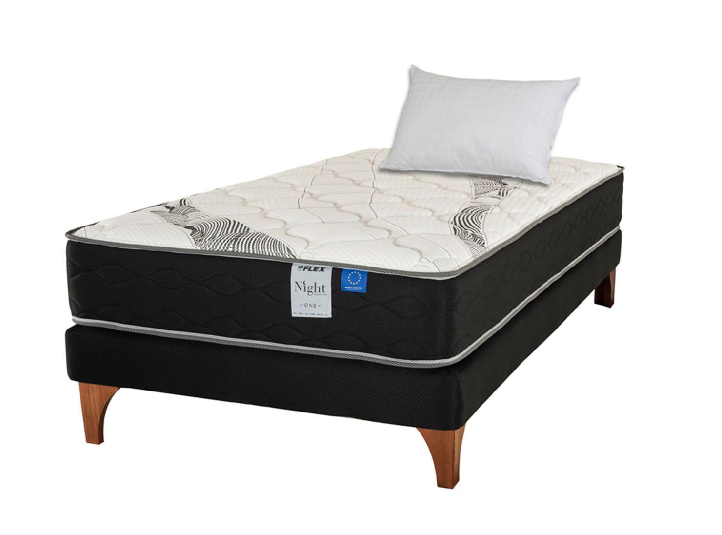 Cama Europea Night One 1.5 Plazas + Almohada Royal-0