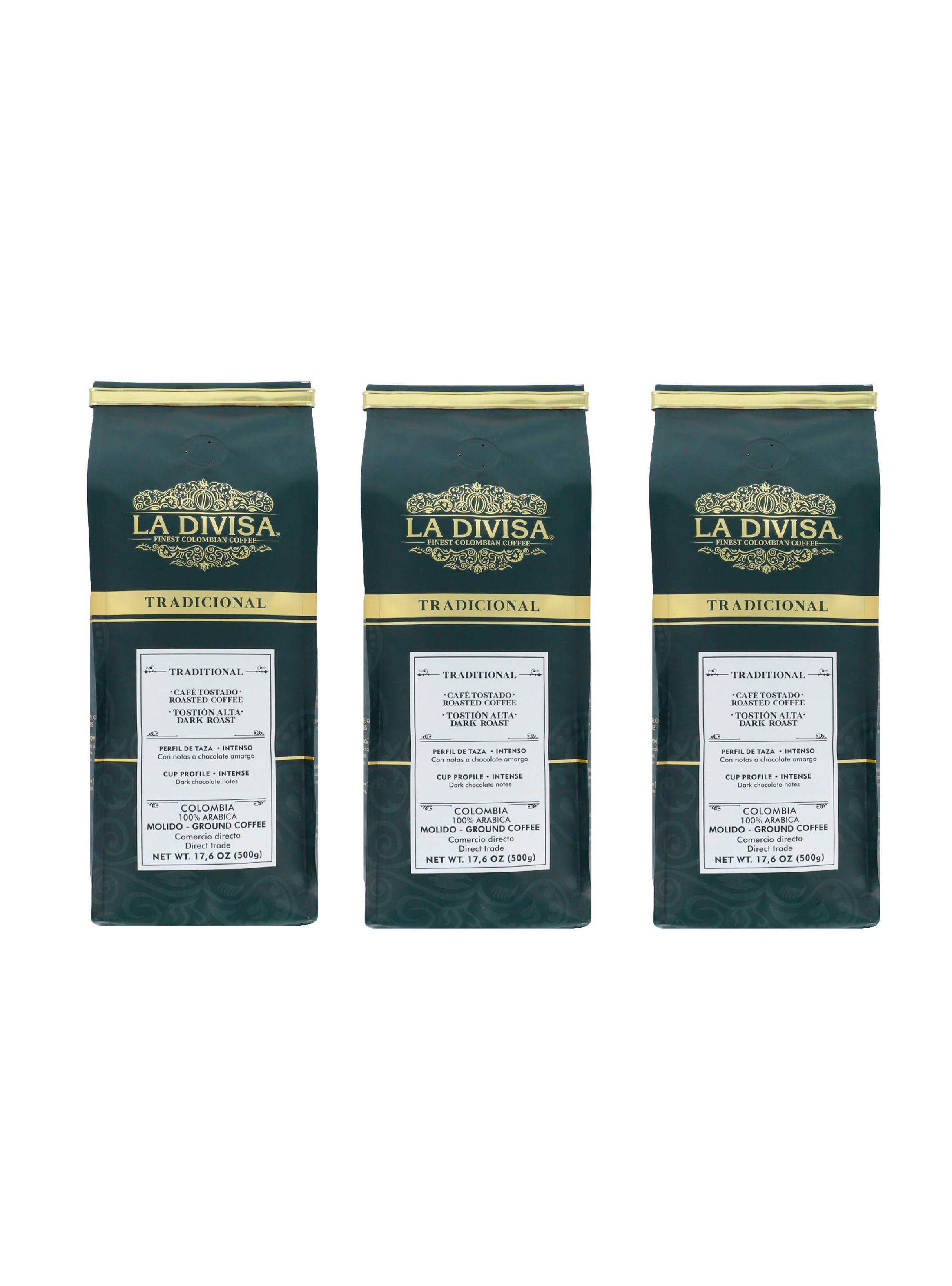Pack La Divisa 3 Cafés Molido Tradicional 500 g-0