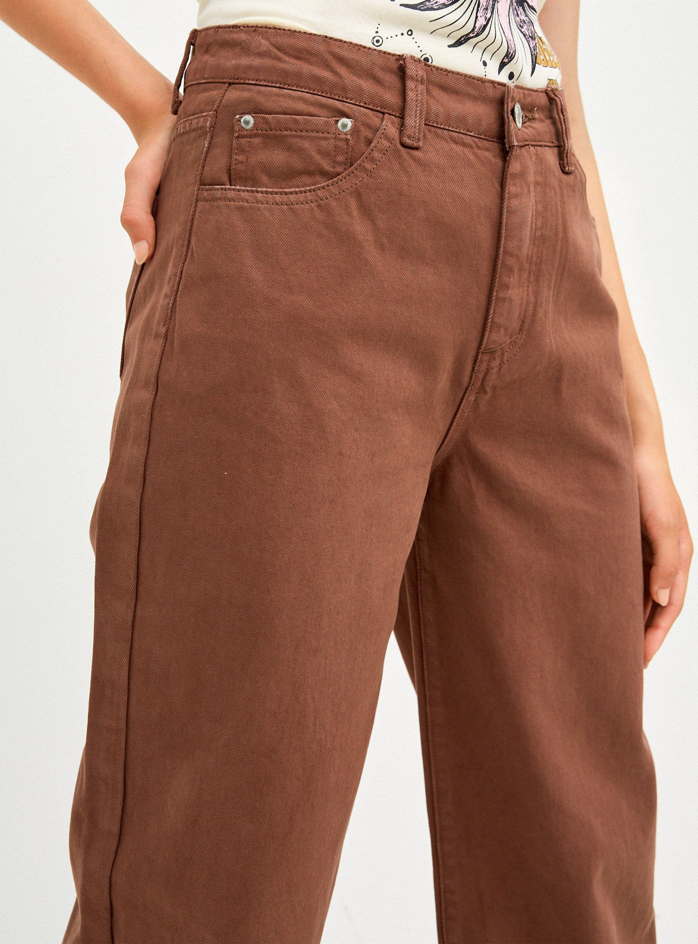 Jeans Wide Leg Color con Bolsillos-2