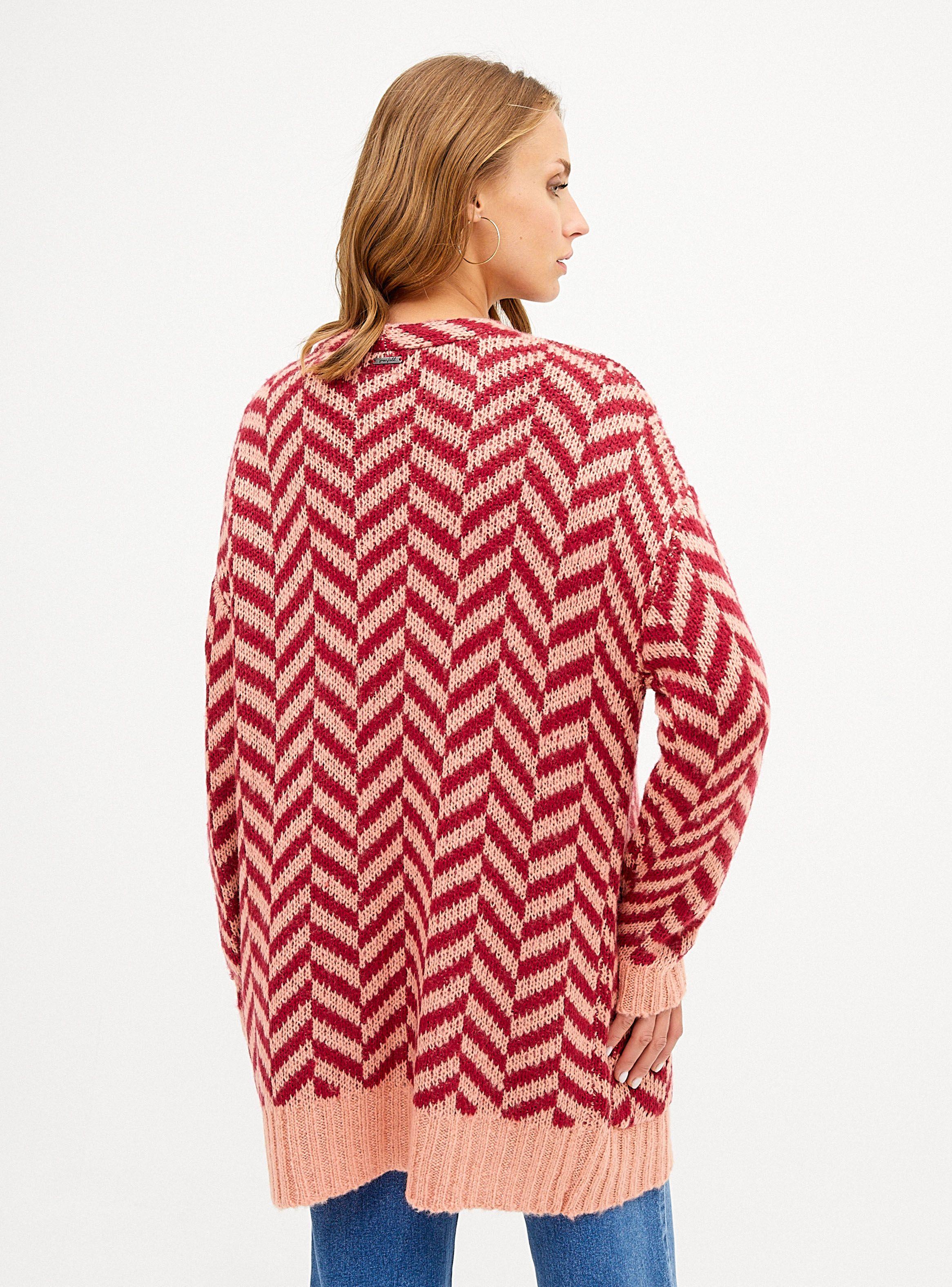 Chaleco Largo Espiga a Dos Colores-1