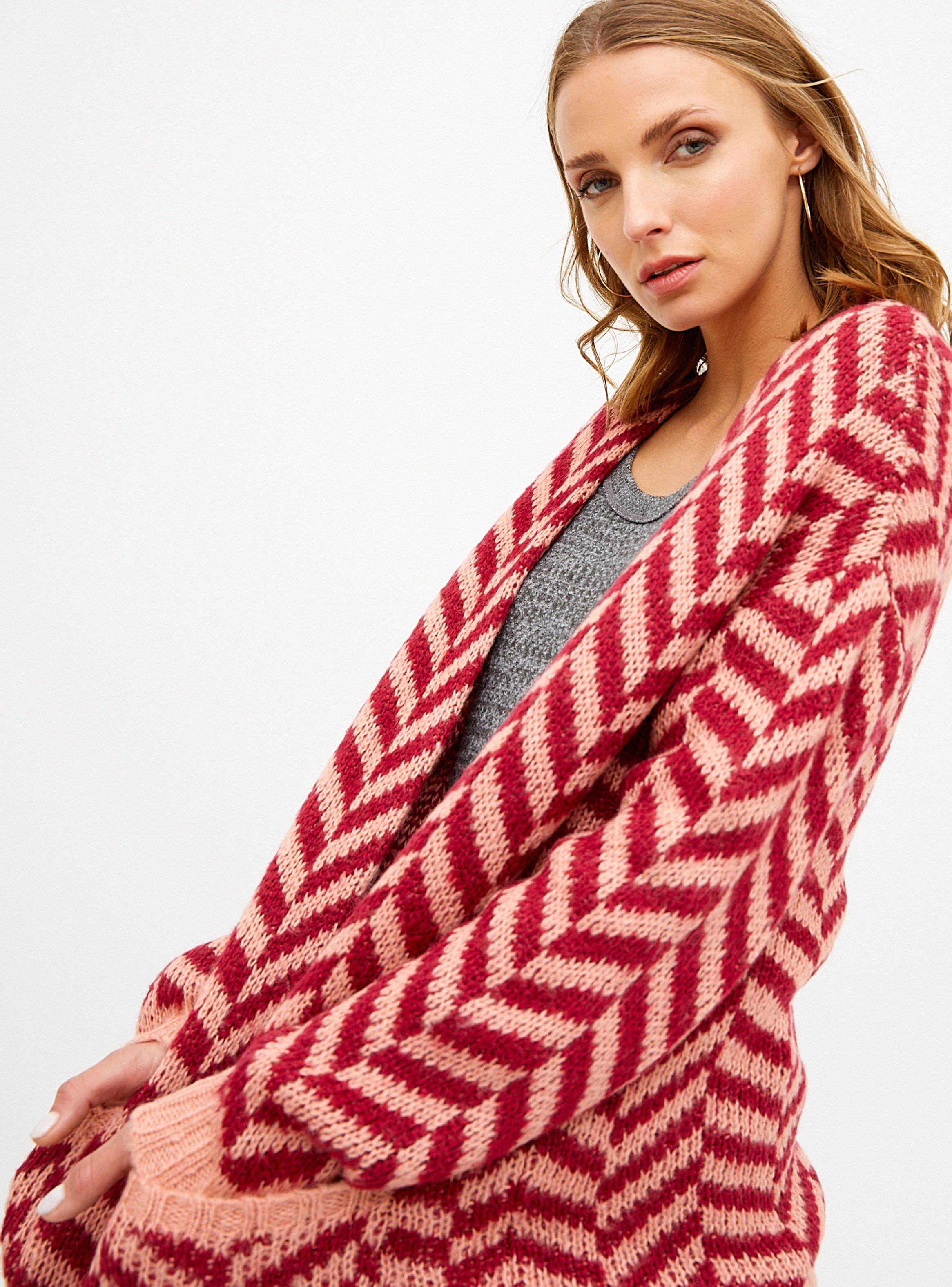 Chaleco Largo Espiga a Dos Colores-2