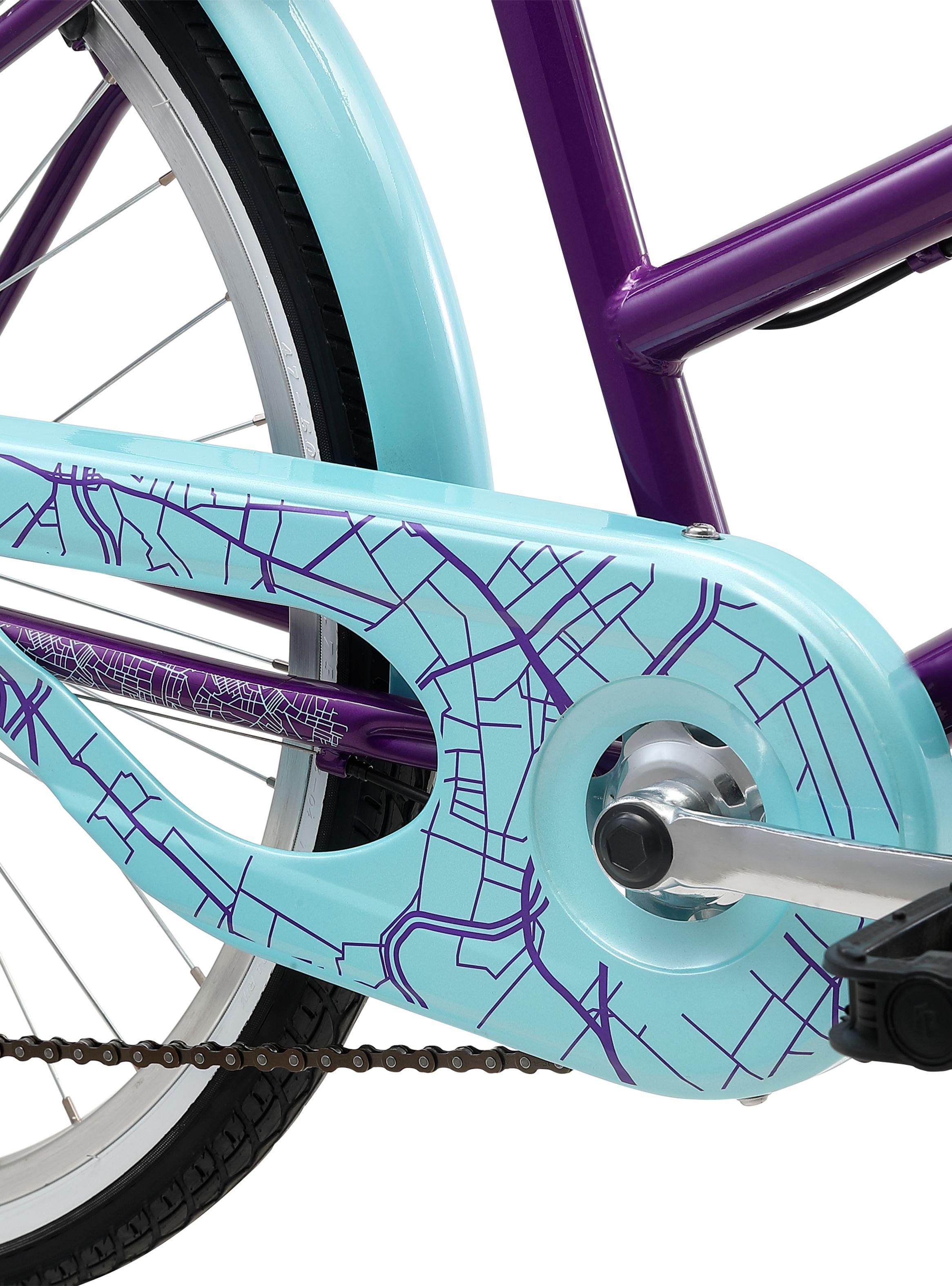 Bicicleta de Paseo Cyclotour Morado con Turquesa Aro 24"-3