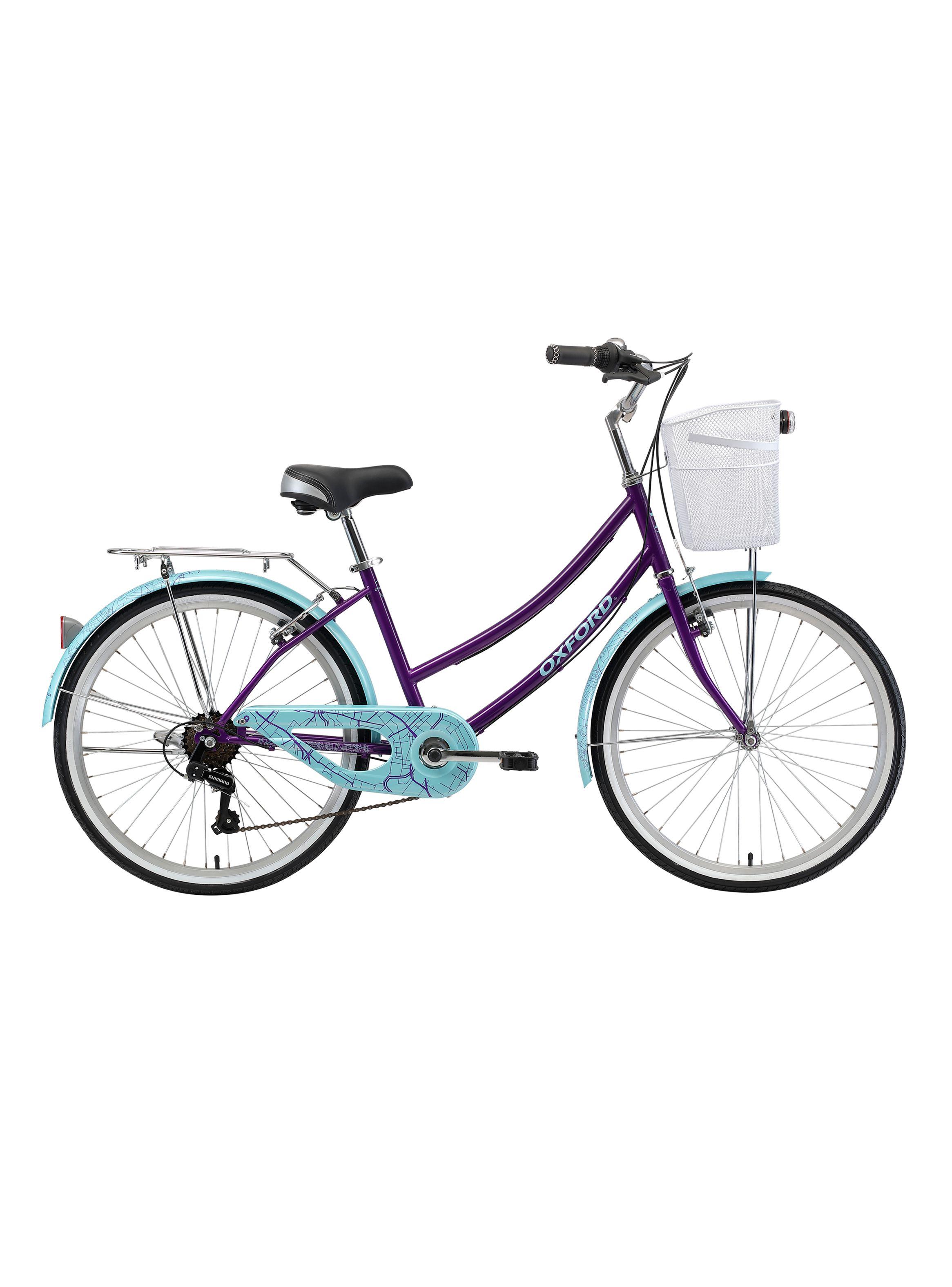 Bicicleta de Paseo Cyclotour Morado con Turquesa Aro 24"-0