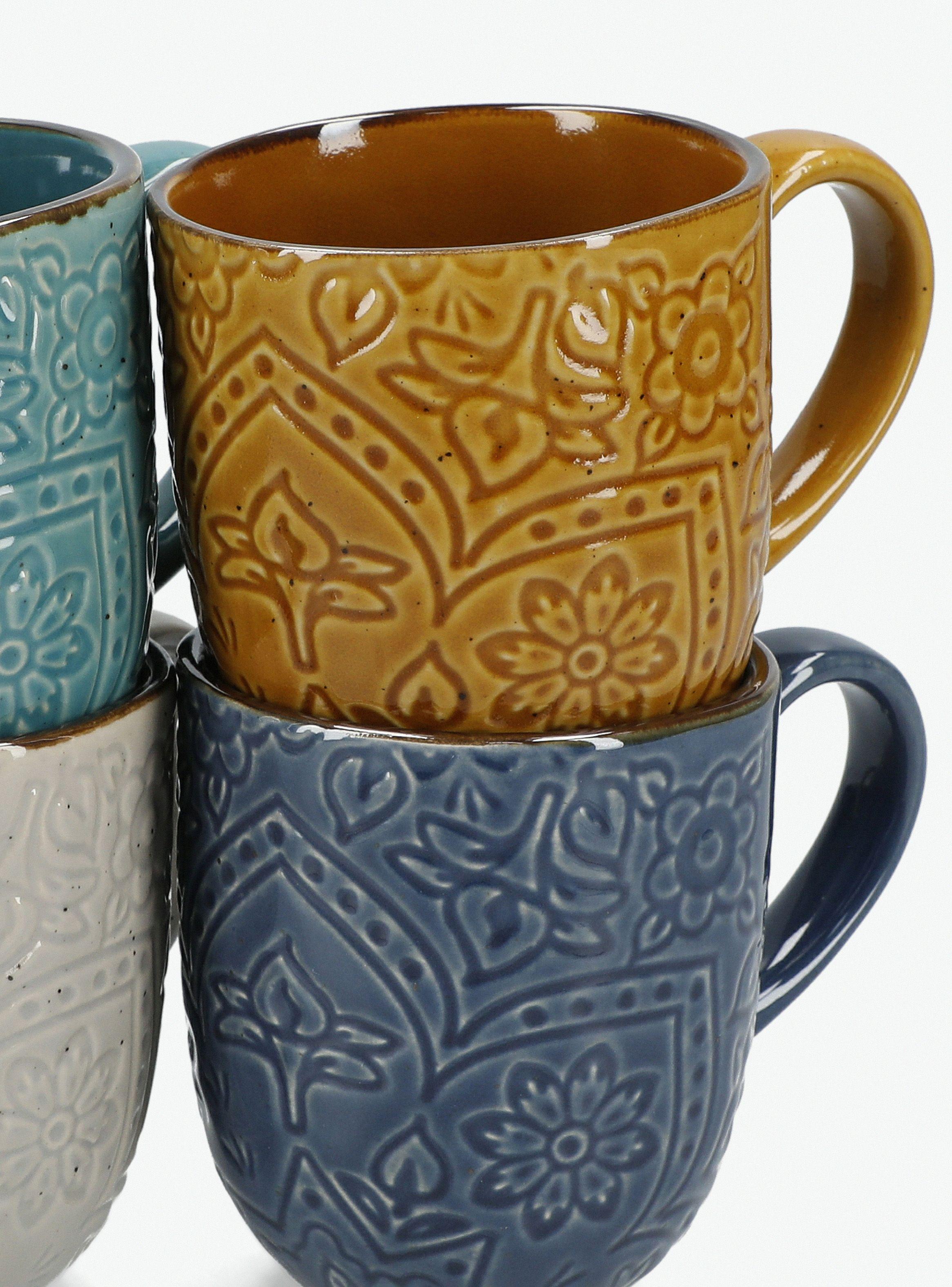 Set 4 Mugs con Relieve Romántico-2
