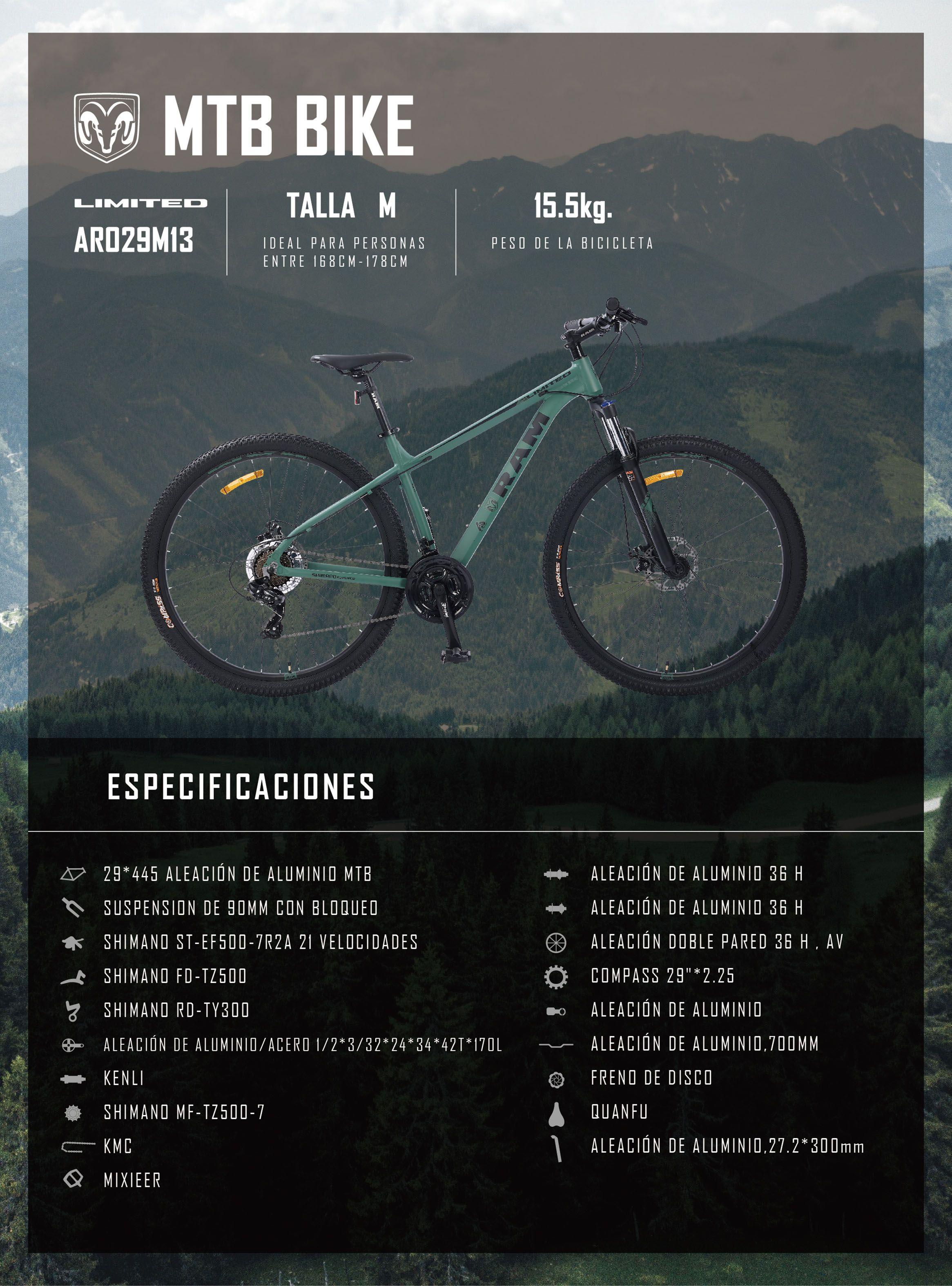 Bicicleta MTB Limited Talla M Verde Aro 29"-5