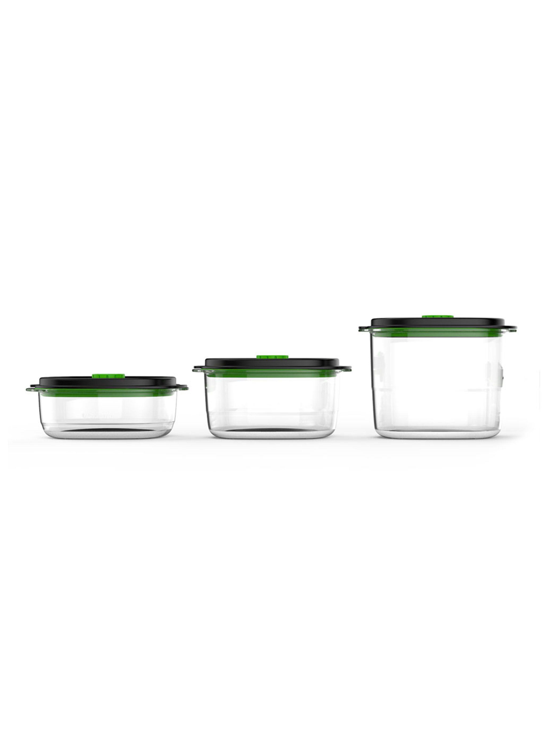 Pack Contenedores Foodsaver + Marinador 700 ml, 1.2 Litros y 1.8 Litros 26X-0