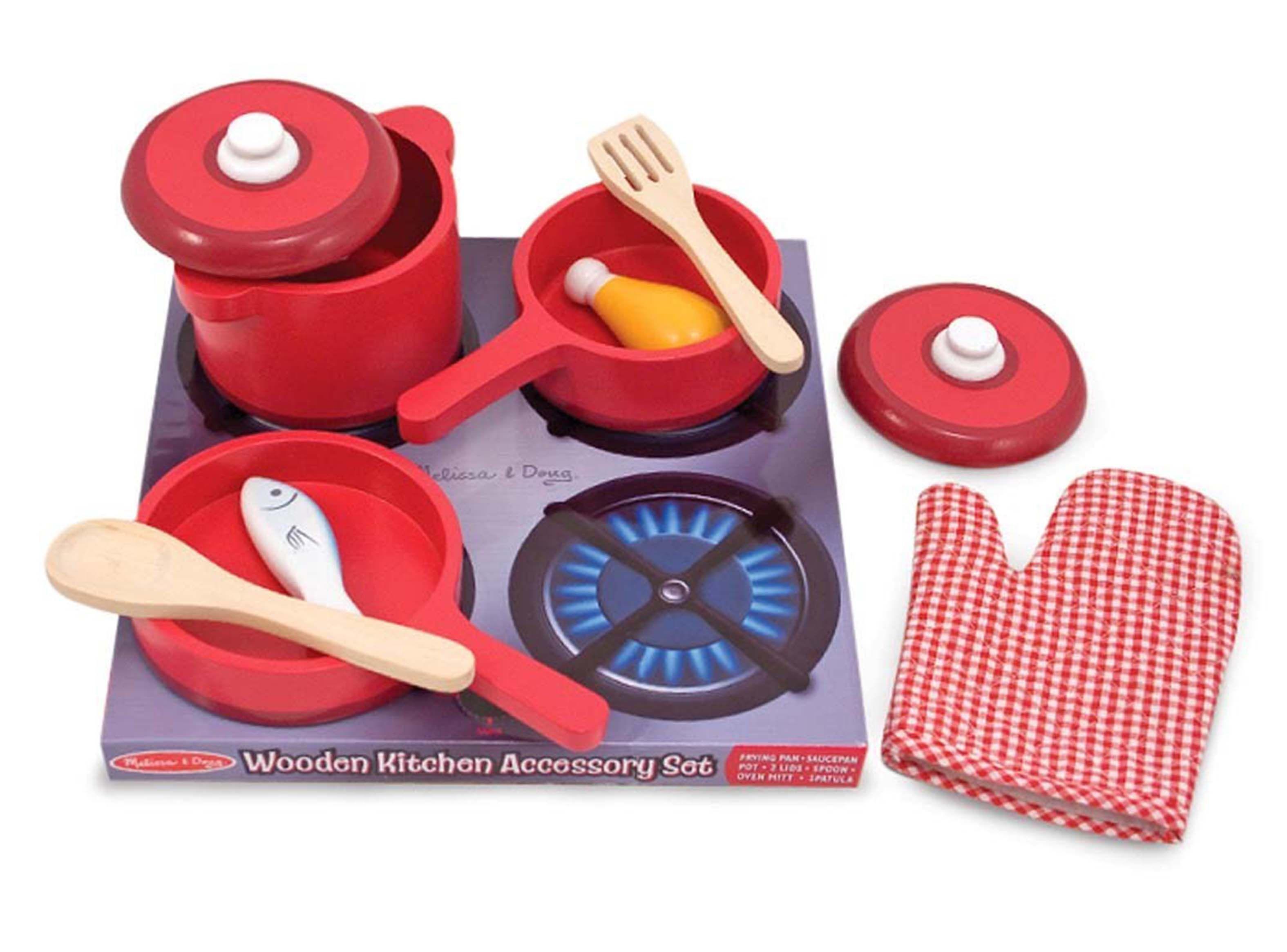 Melissa & Doug Set ollas de madera Caramba-0