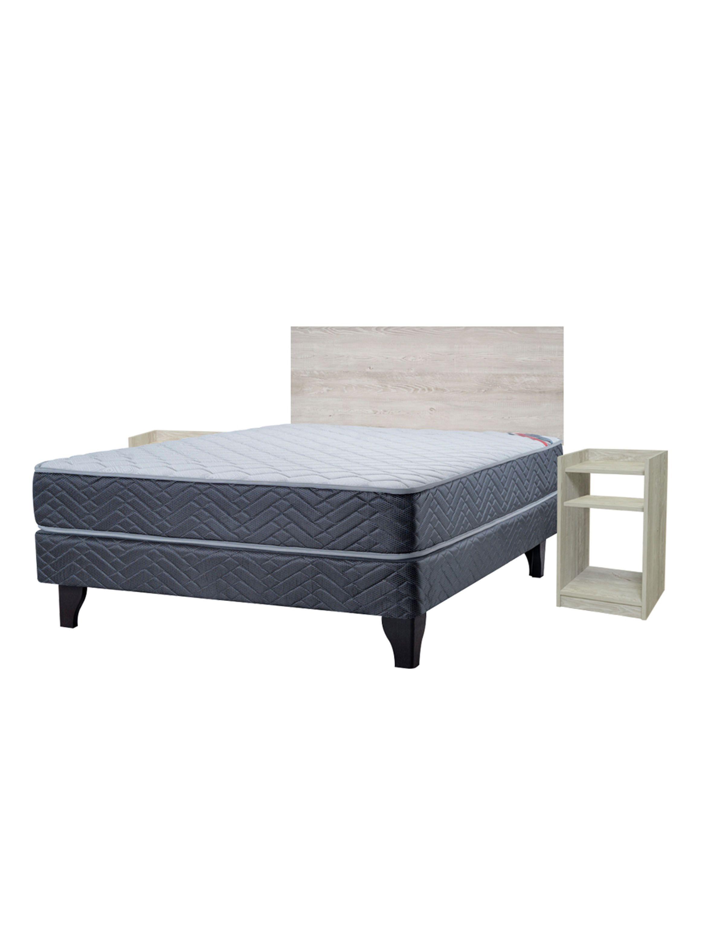 Cama Europea New Mega 2 Plazas + Set Alba White-0