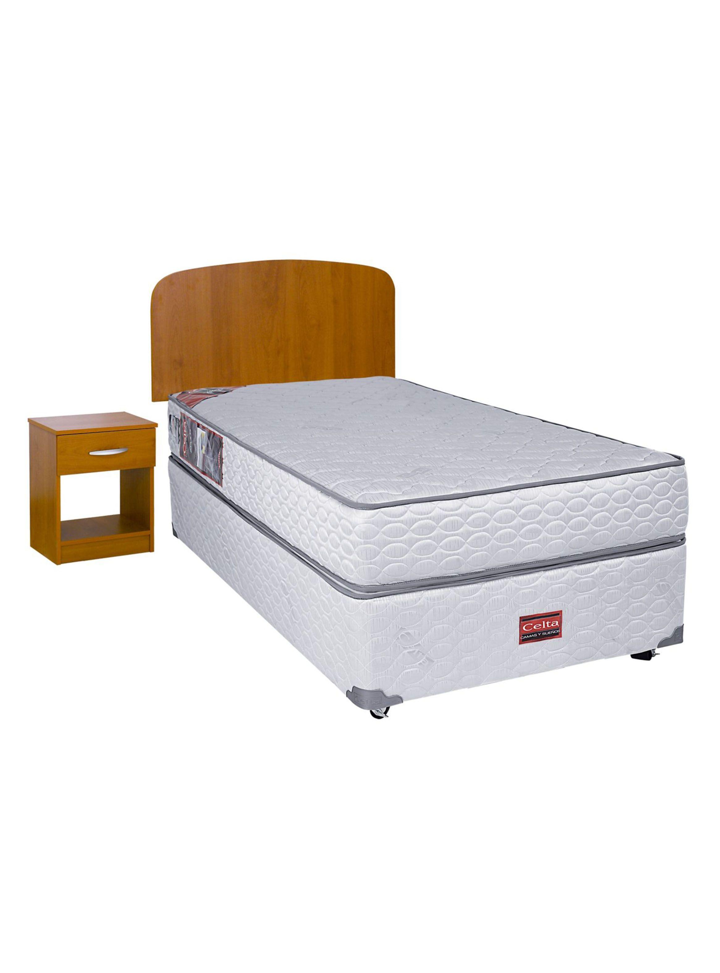 Set Box Americano Apolo 1 Plaza + Respaldo y Velador Asturias-0